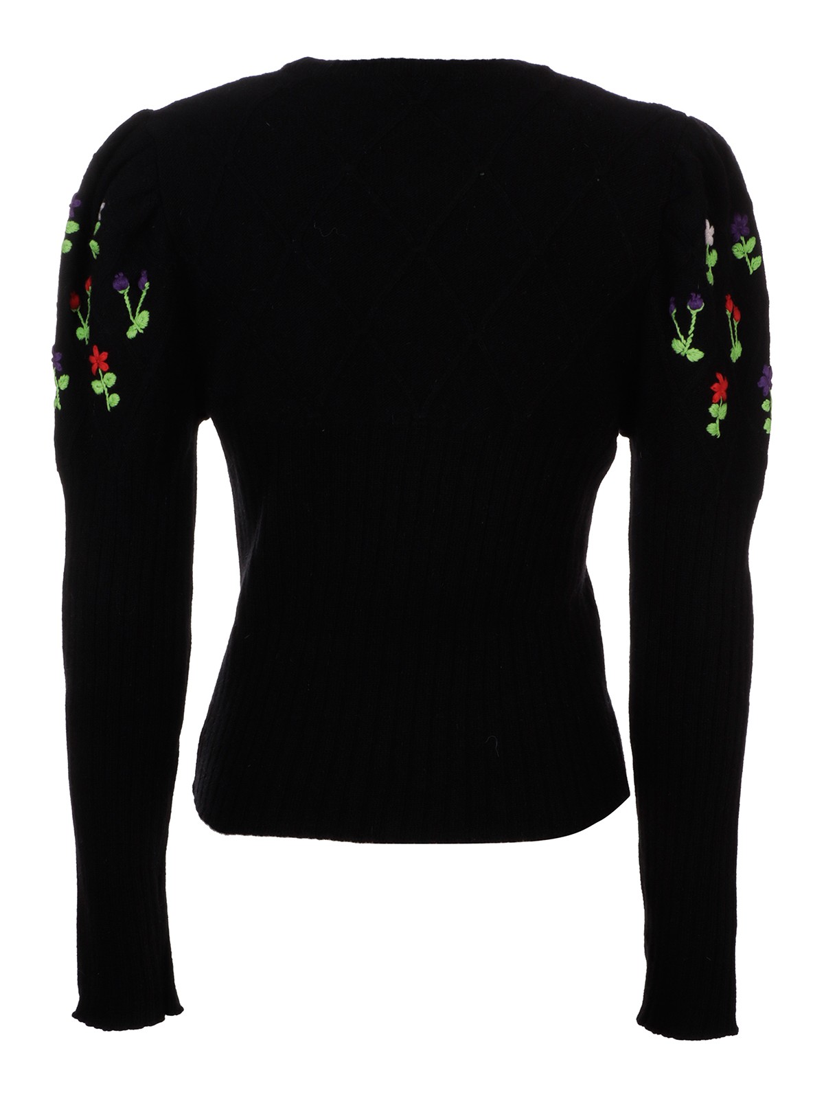 Shop Cormio Embroidered Wool Sweater In Negro