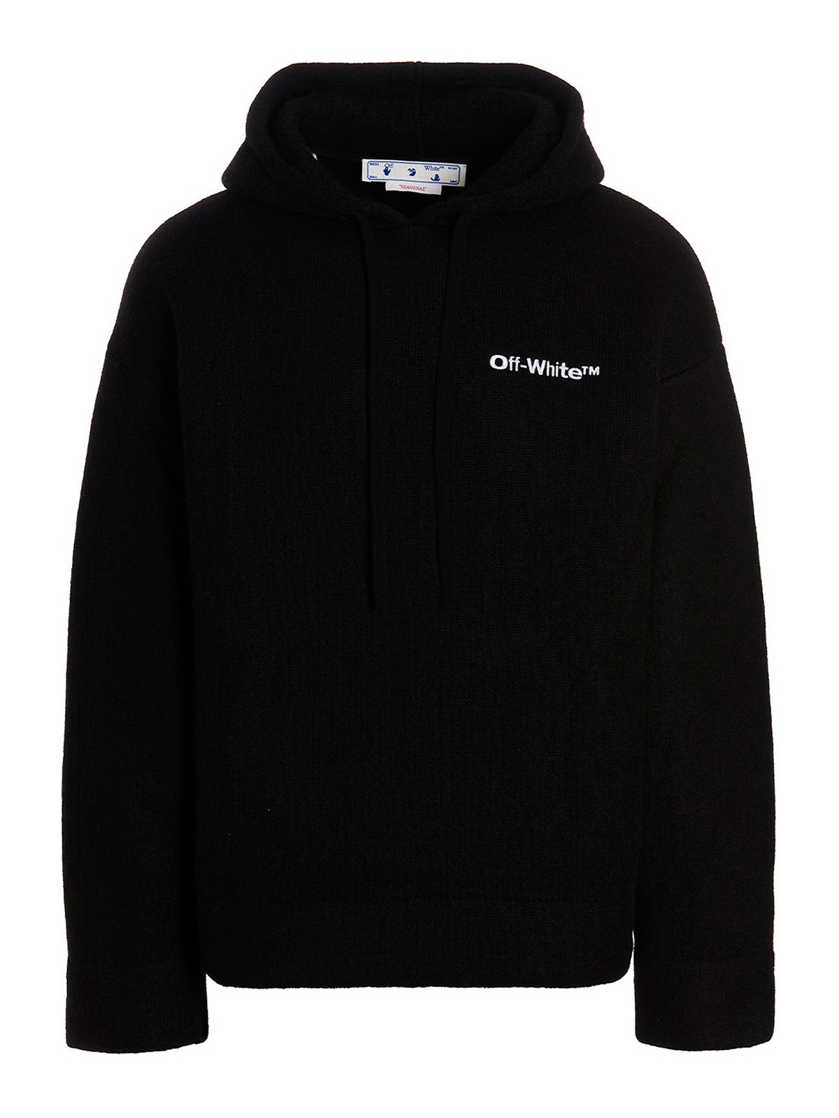Off-white Puffy Hooded Sweater In Negro