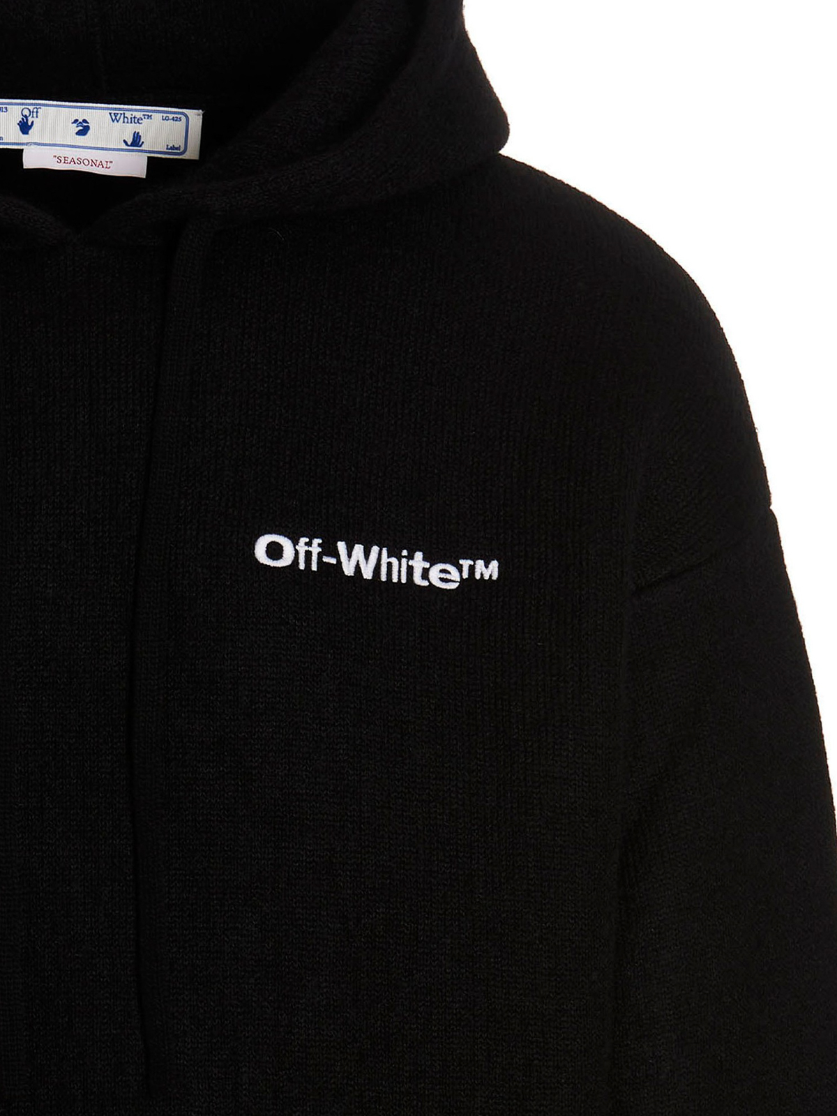 Shop Off-white Puffy Hooded Sweater In Negro
