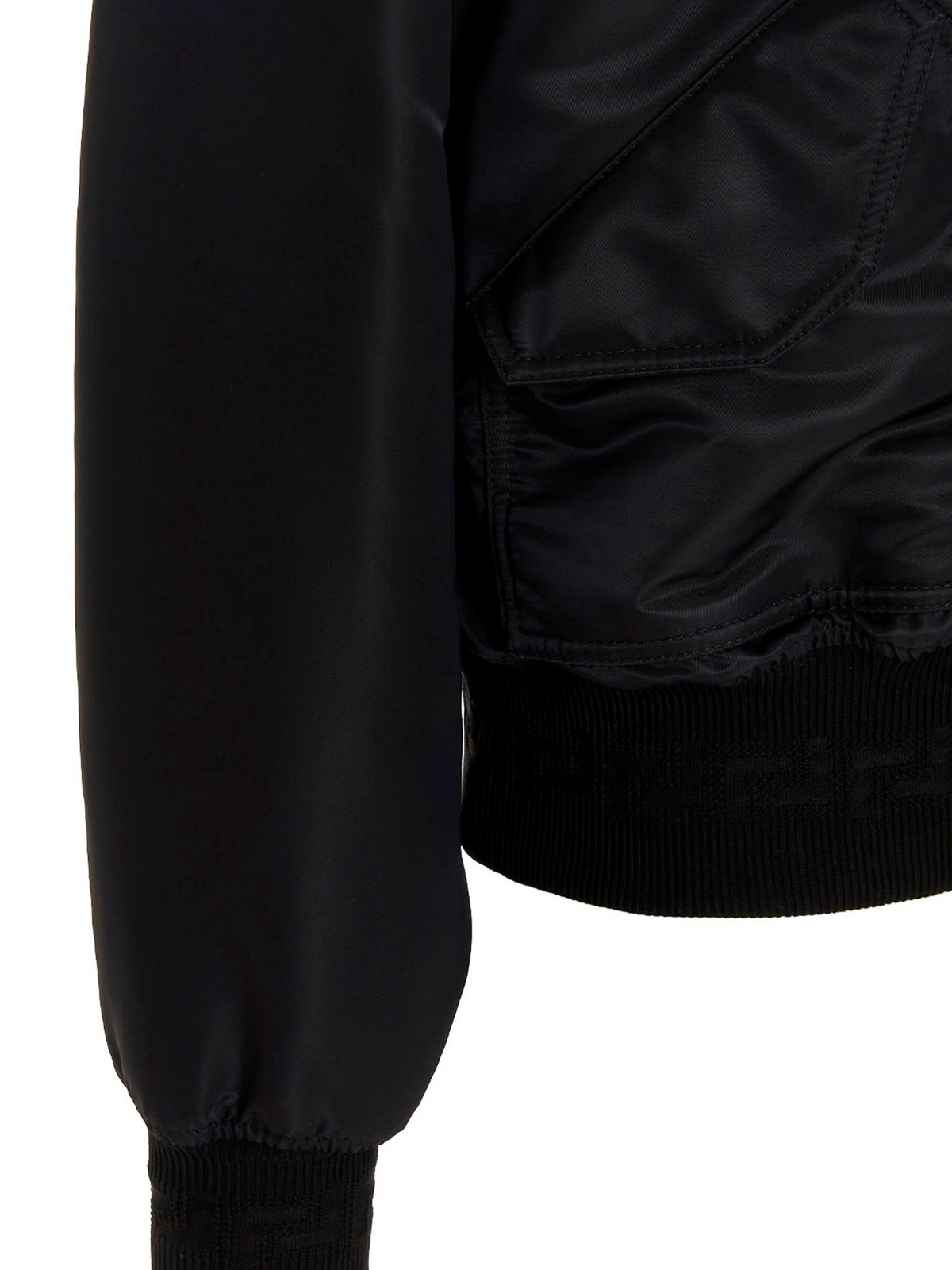 Shop Versace Logo Patch Bomber Jacket In Negro