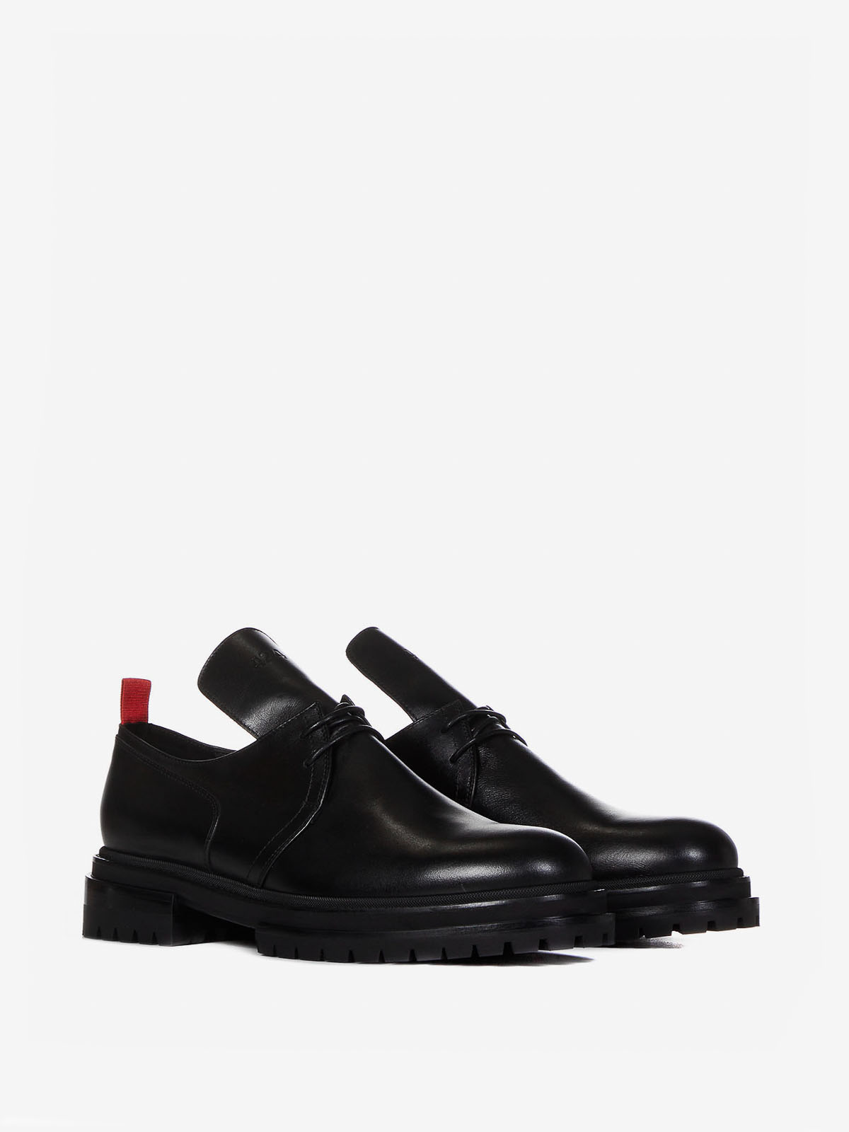 Shop 424 Leather Loafers In Negro