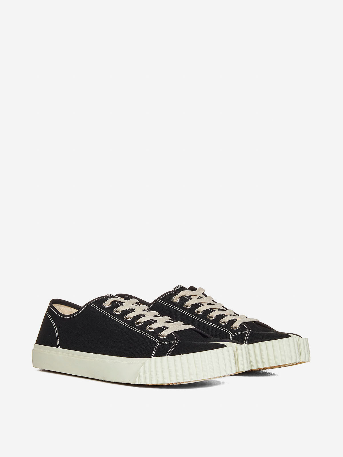 Shop Maison Margiela Canvas Sneakers In Negro