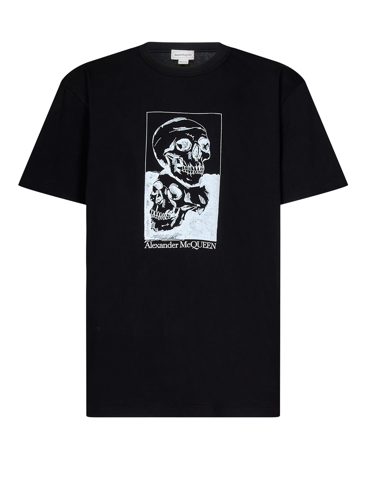 Tシャツ・カットソー alexander mcqueen Embroidered cotton shirt Alexander Mcqueen Cotton T-shirt - Black - Men | 704987QTZ080901