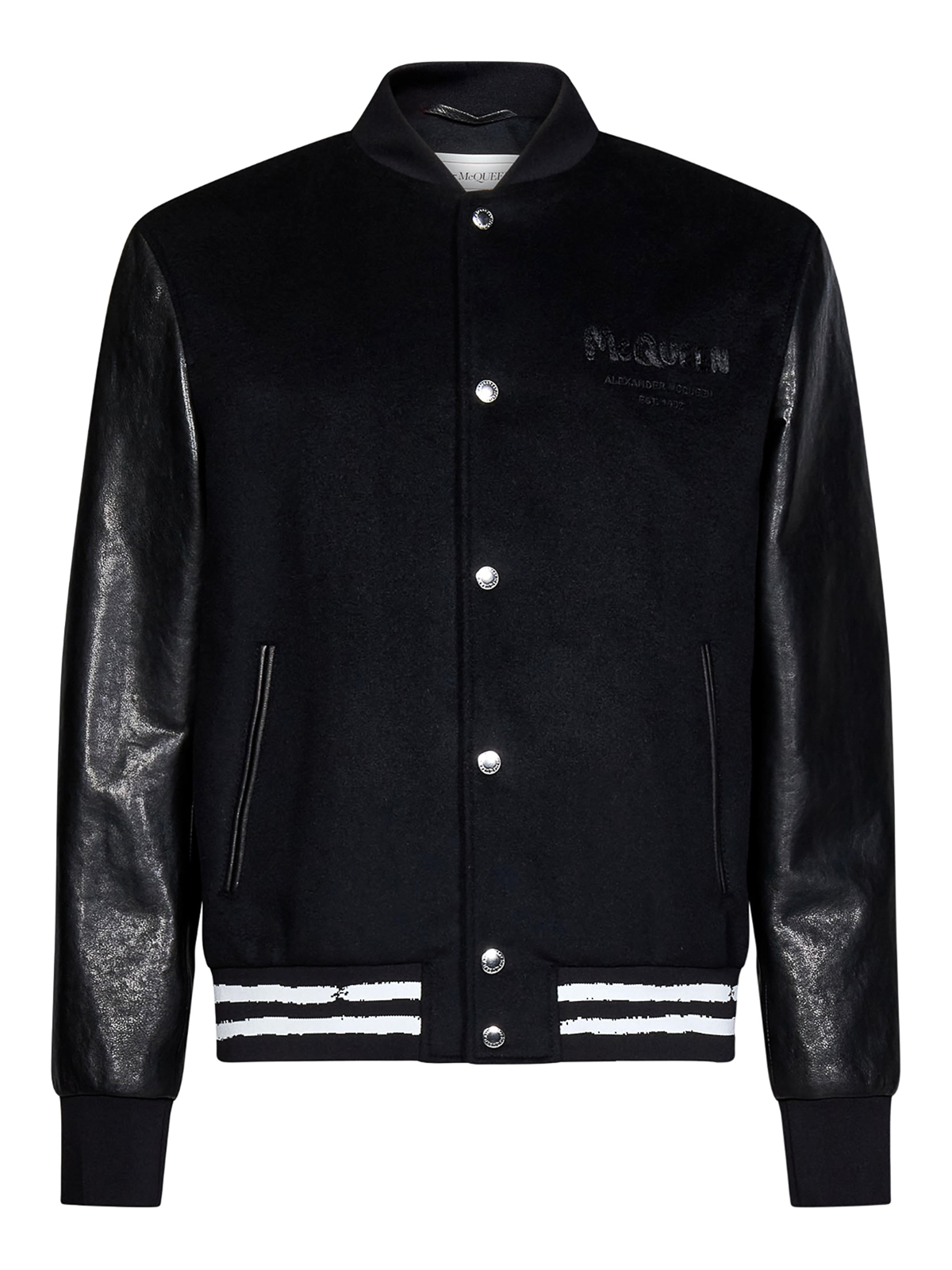 Alexander Mcqueen ボンバージャケット - 黒|705645Q5HWS1001