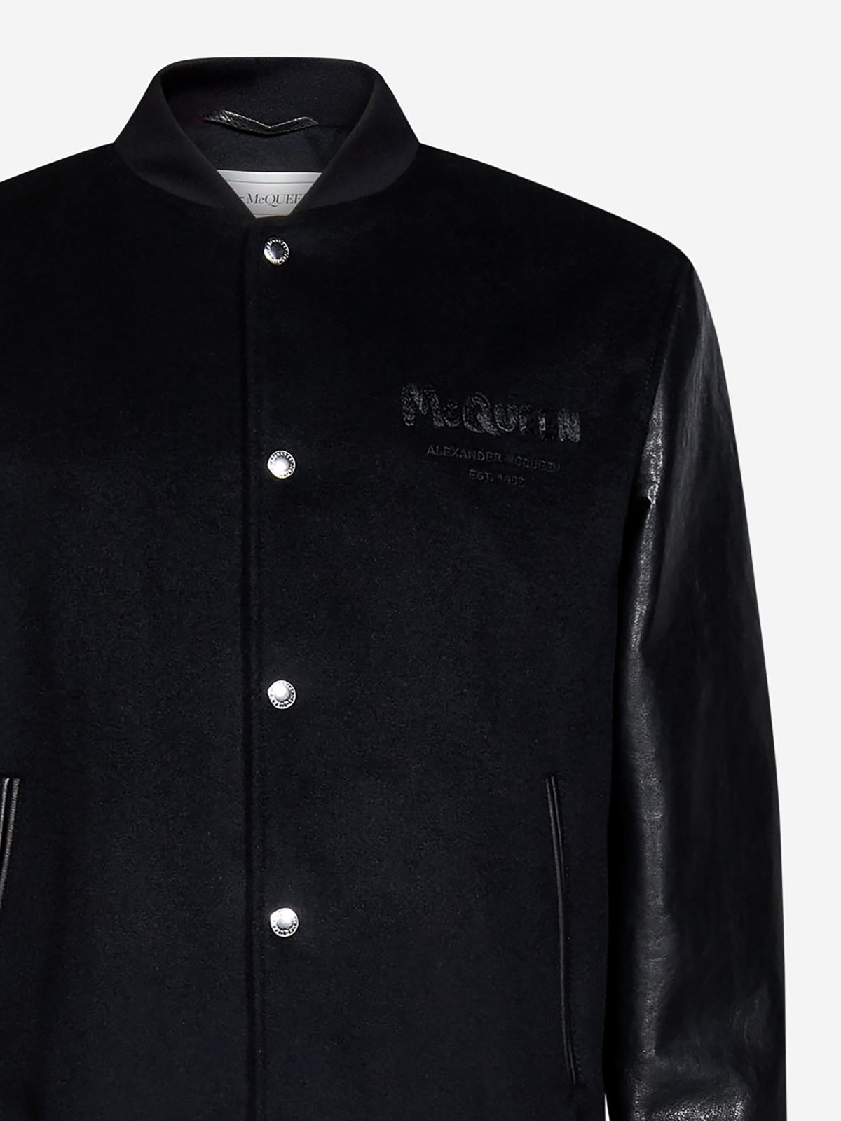 Alexander Mcqueen ボンバージャケット - 黒|705645Q5HWS1001