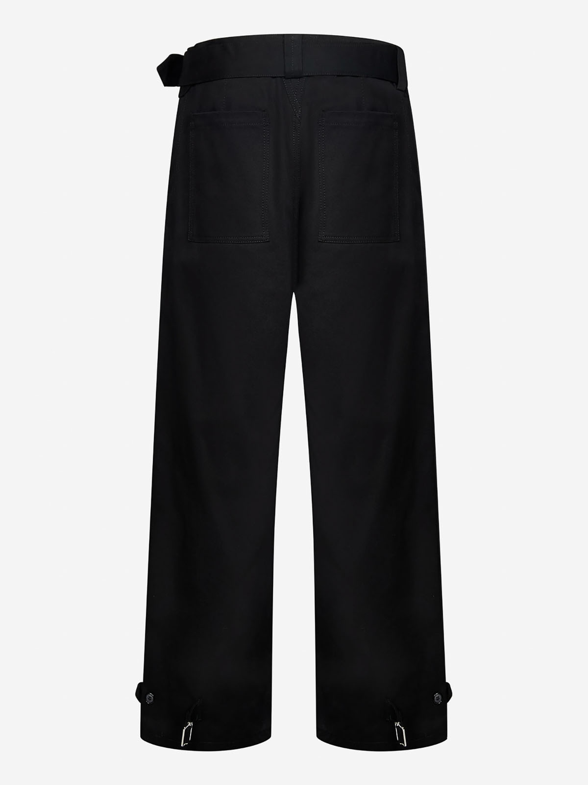 Shop Alexander Mcqueen Cotton Pants In Black
