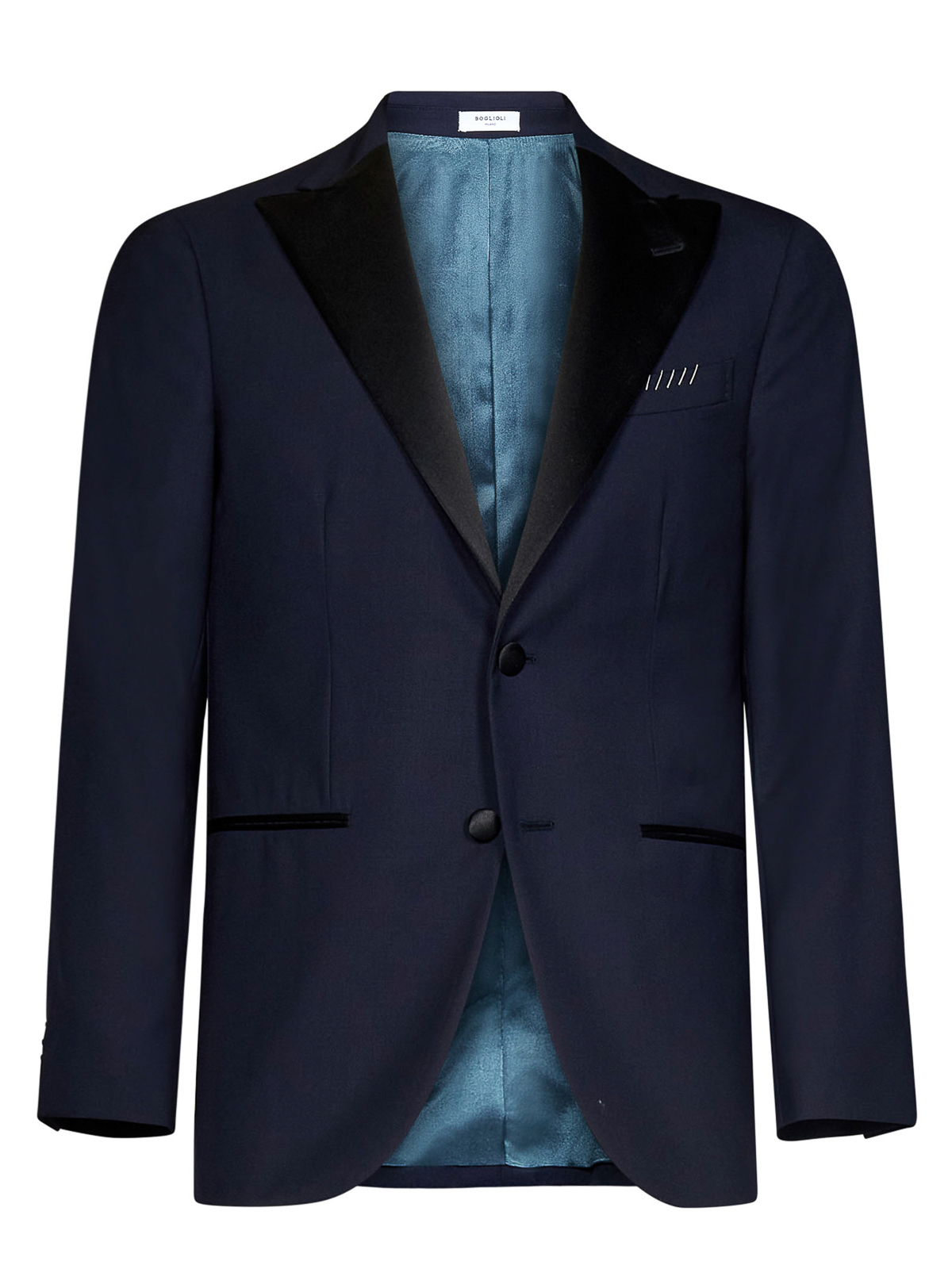Shop Boglioli Virgin Wool Tailored Suit In Blue