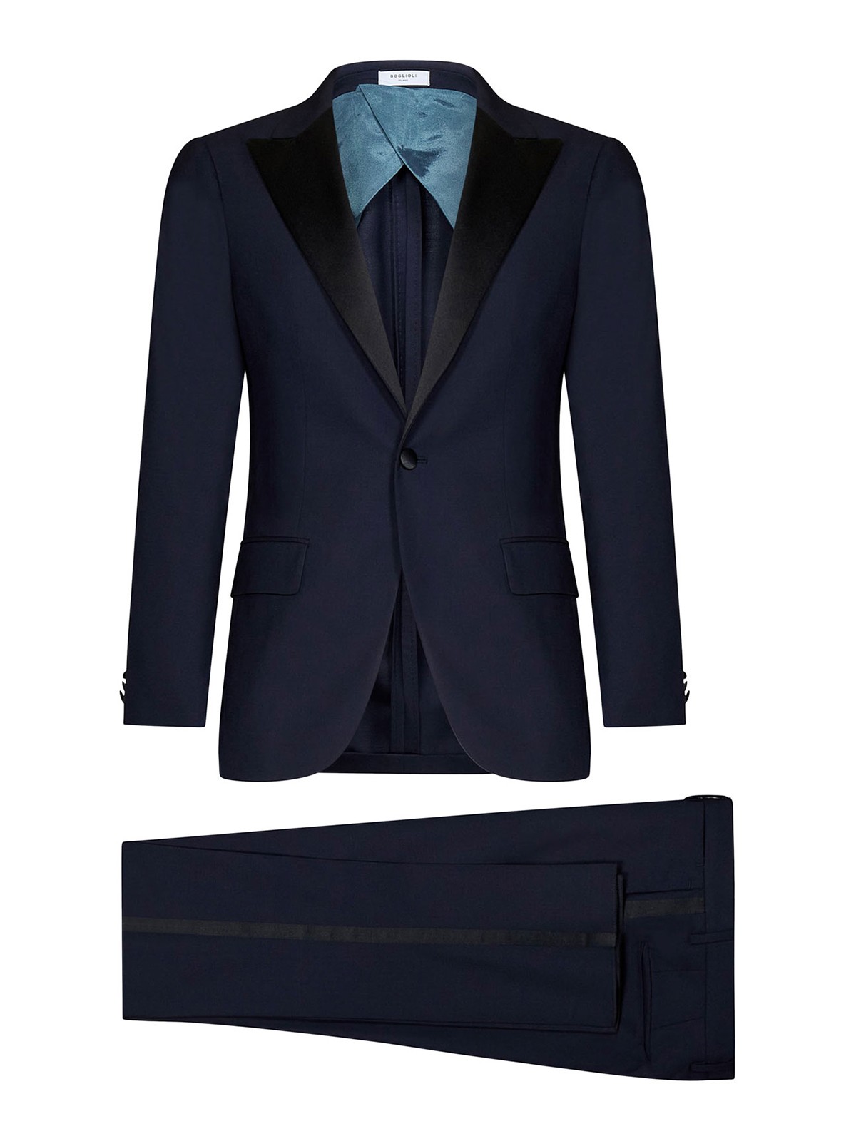 Shop Boglioli Virgin Wool Tailored Suit In Blue