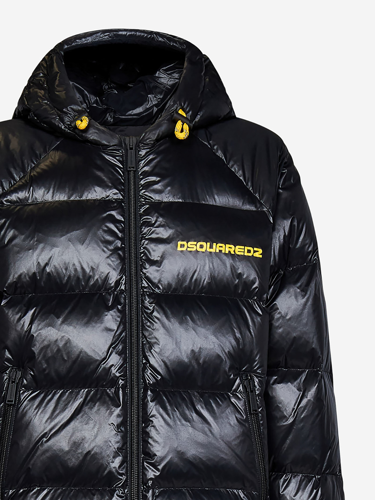 Shop Dsquared2 Tech Fabric Puffer Jacket In Black