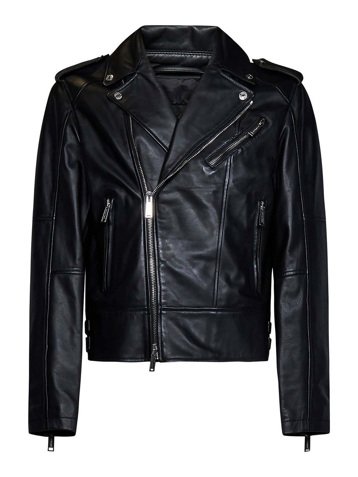 Dsquared2 Leather Jacket In Negro