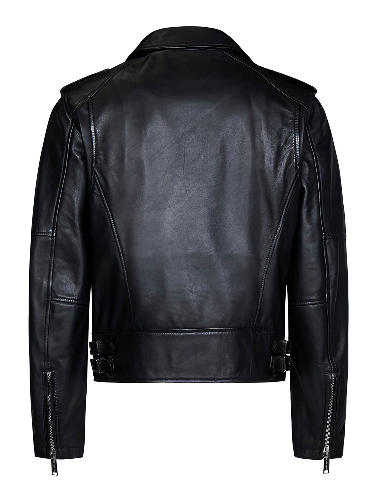 Shop Dsquared2 Leather Jacket In Negro