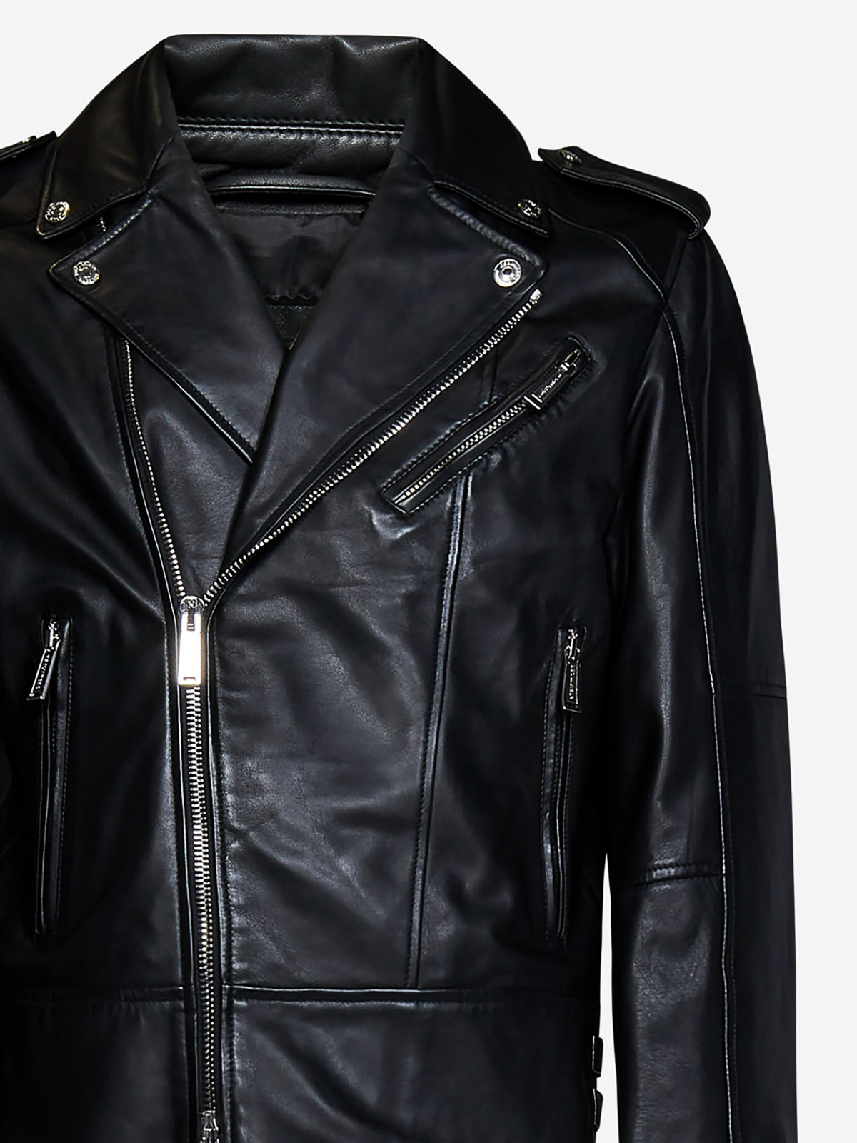 Shop Dsquared2 Leather Jacket In Negro