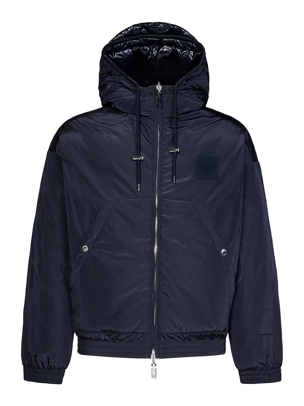 EMPORIO ARMANI ブラック ベロア　ダブルジップジャンパー undefined