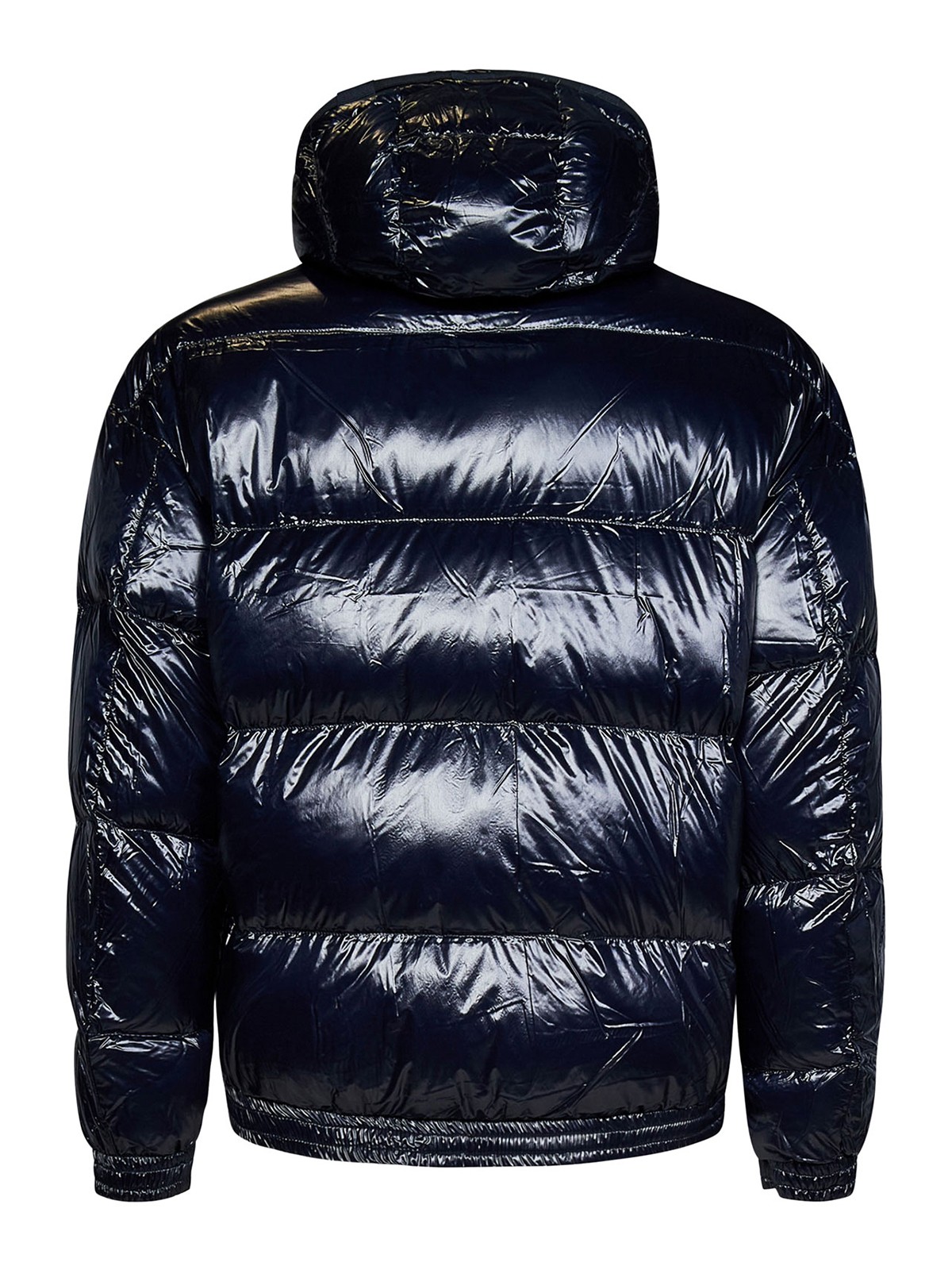 EMPORIO ARMANI ブラック ベロア　ダブルジップジャンパー フード付きブルゾン フルジップ仕様 セミアニリン ナッパレザー