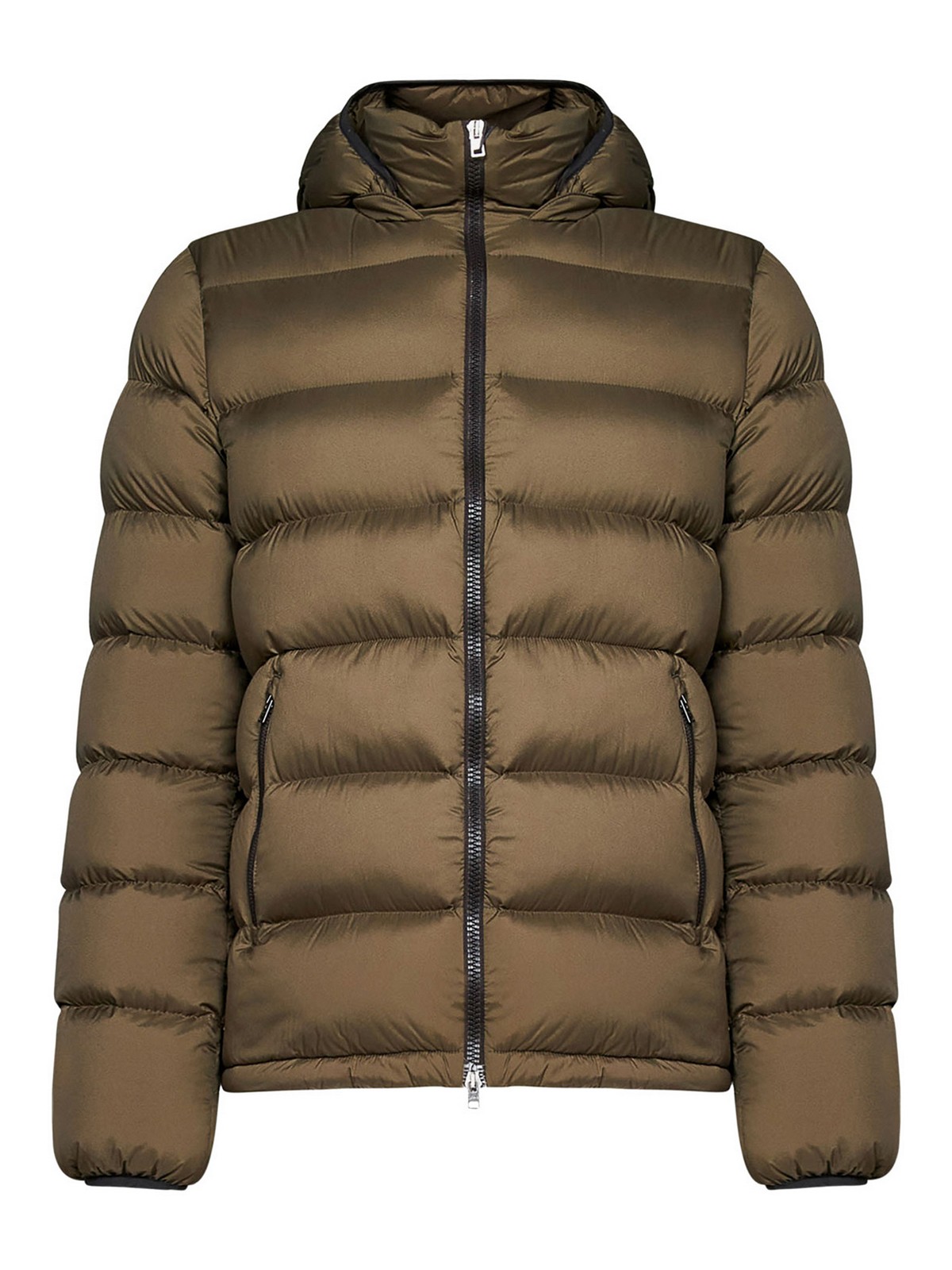 Herno Tech Fabric Puffer Jacket In Green