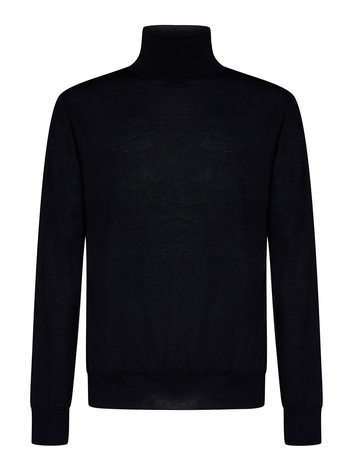 Jil Sander Superfine Wool Turtleneck Sweater In Black