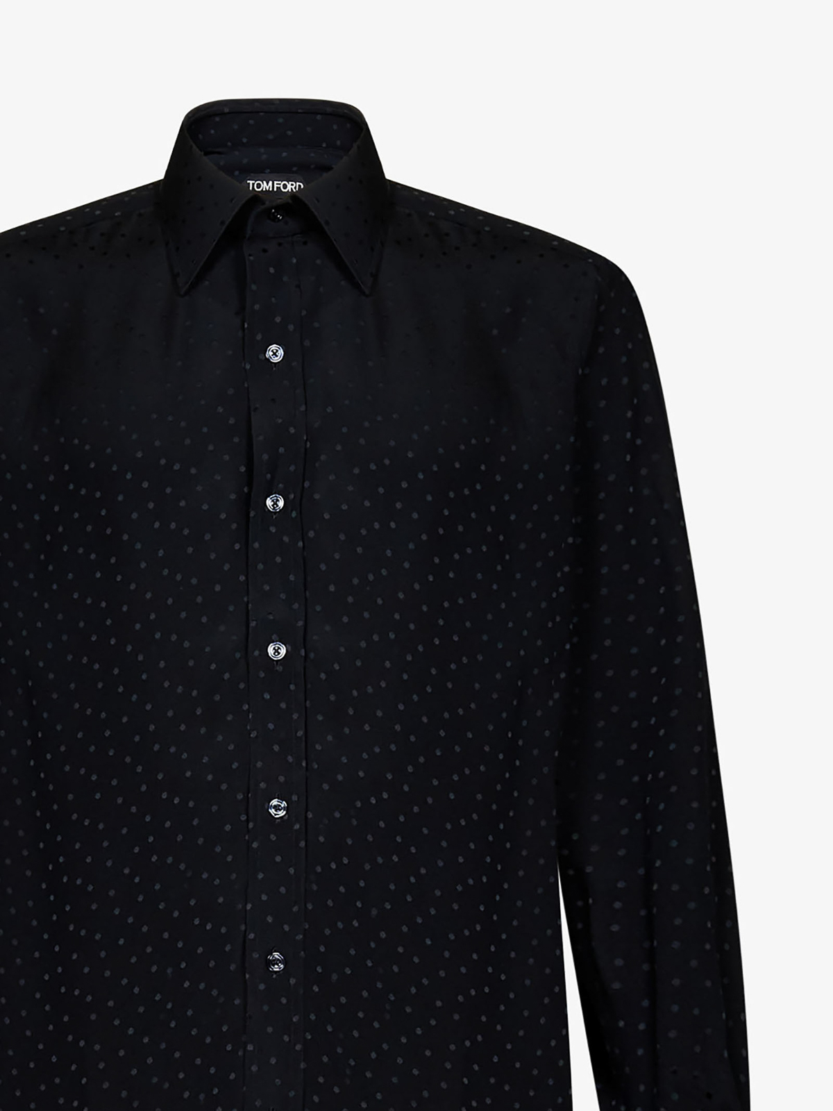 Shop Tom Ford Viscose And Silk Shirt In Black