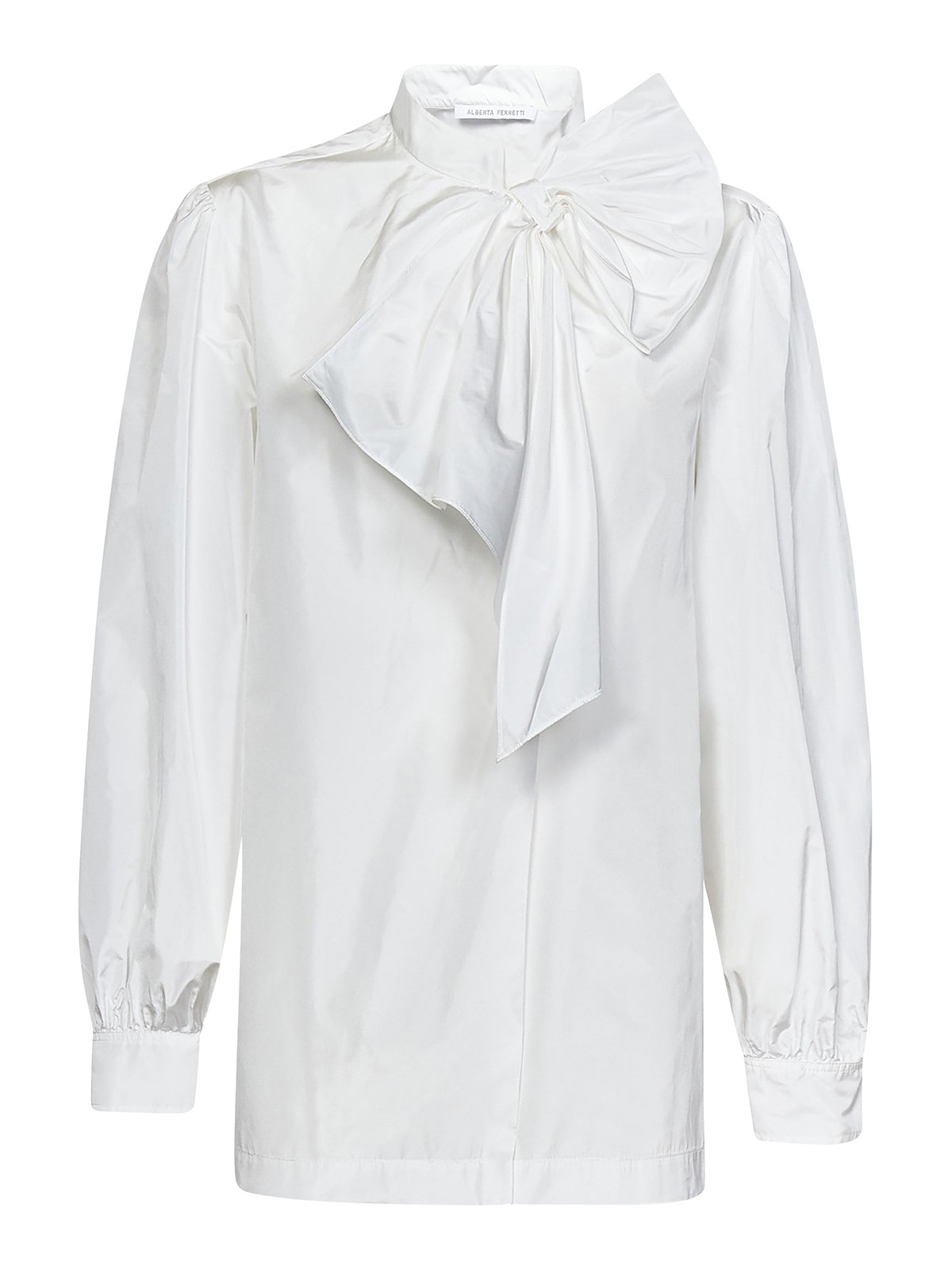 Alberta Ferretti Silk Blend Shirt In Blanco