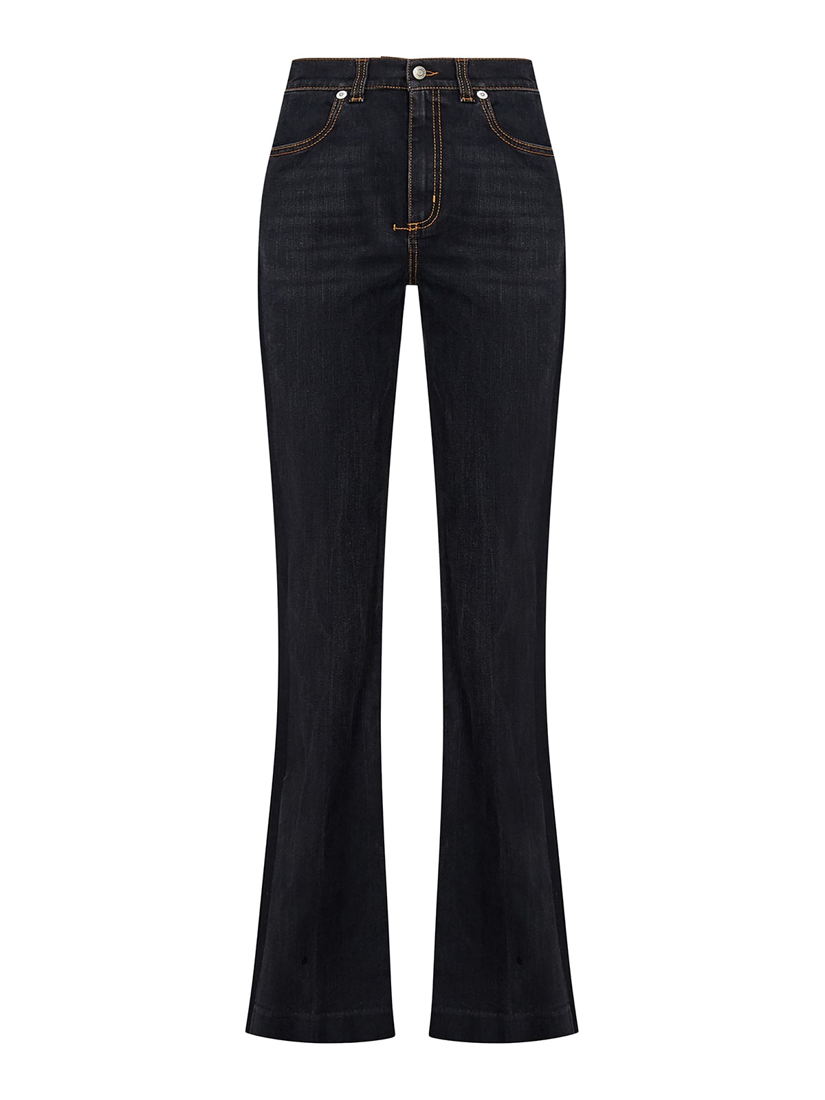 ALEXANDER MCQUEEN FLARED JEANS WITH FAUX POCKET ON THE BACK
