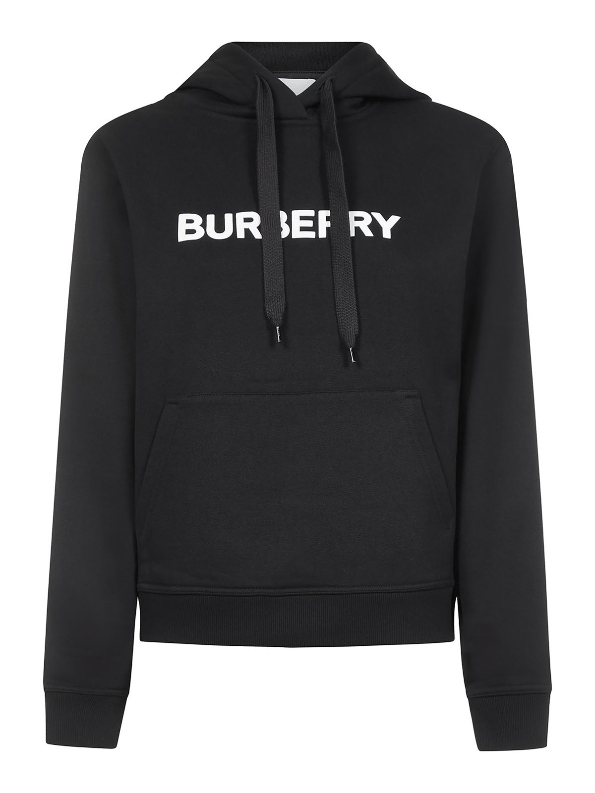 Shop Burberry Sweatshirt With Logo And Hood In Negro
