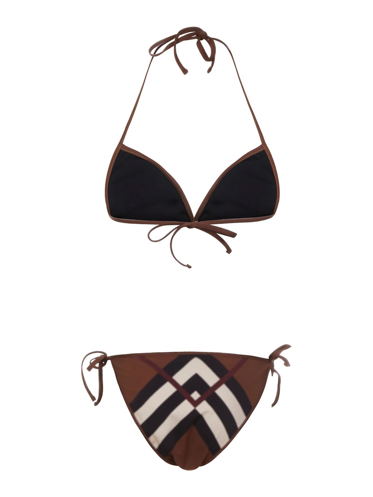 Burberry Bikini with iconic motif Brown Women 8055292