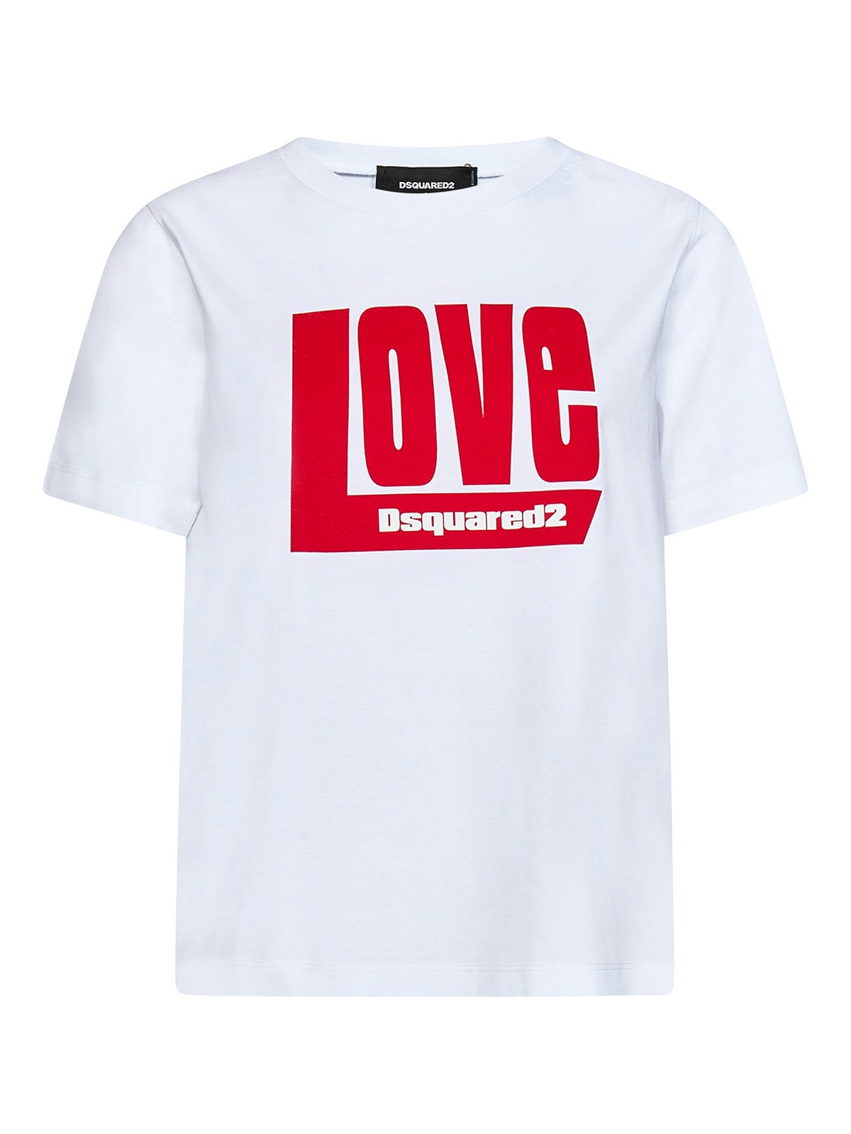 Dsquared2 Love Logo Print T-shirt In White
