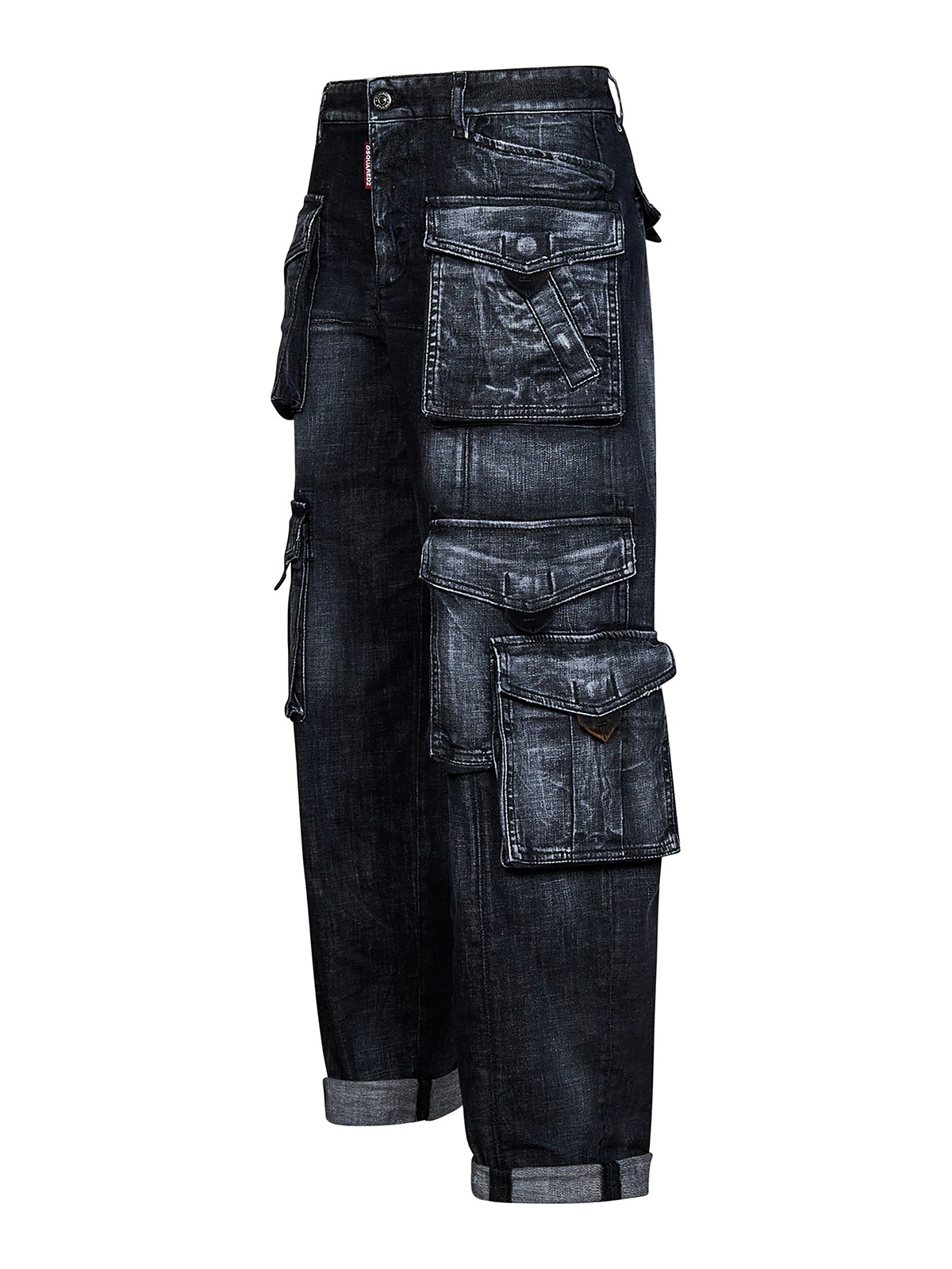 パンツ 14ss archive DSQUARED2 Cargo denim Pant Dsquared2 Washed out cargo jeans - Black|S72KA1158S30357900