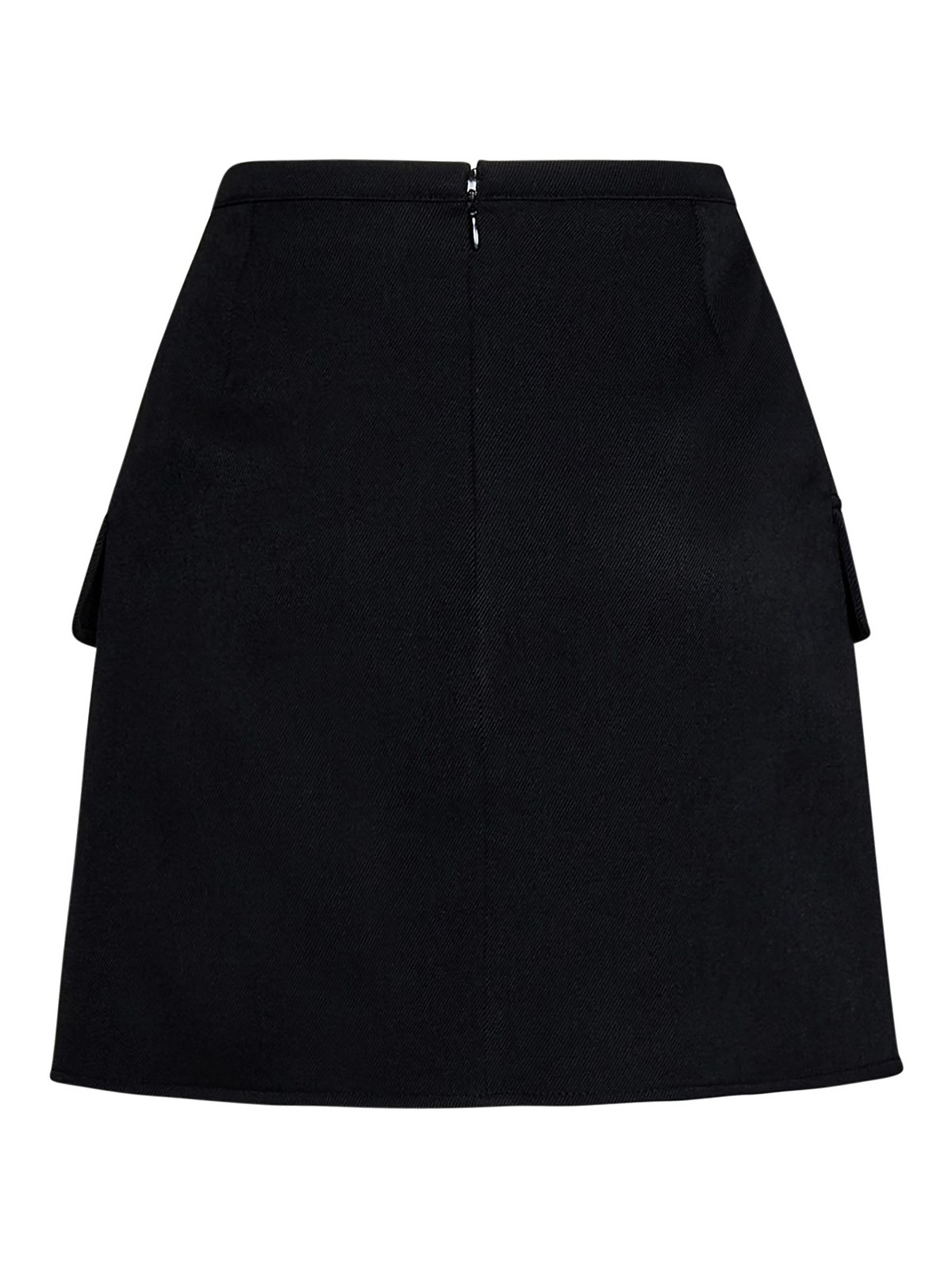 Shop Etro Wool Miniskirt With Pockets In Black