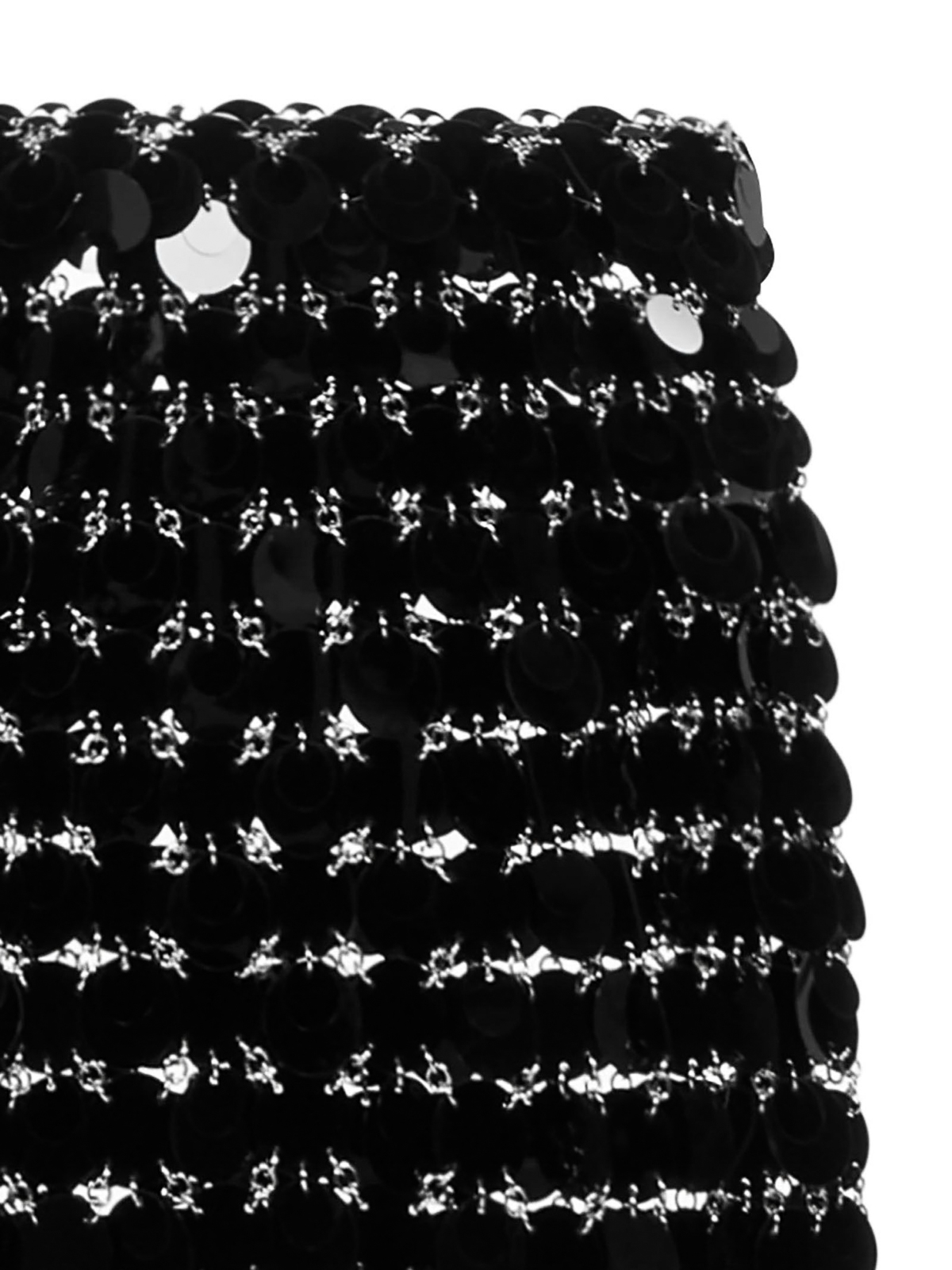 Shop Paco Rabanne Mini Skirt With Maxi Sequins In Negro