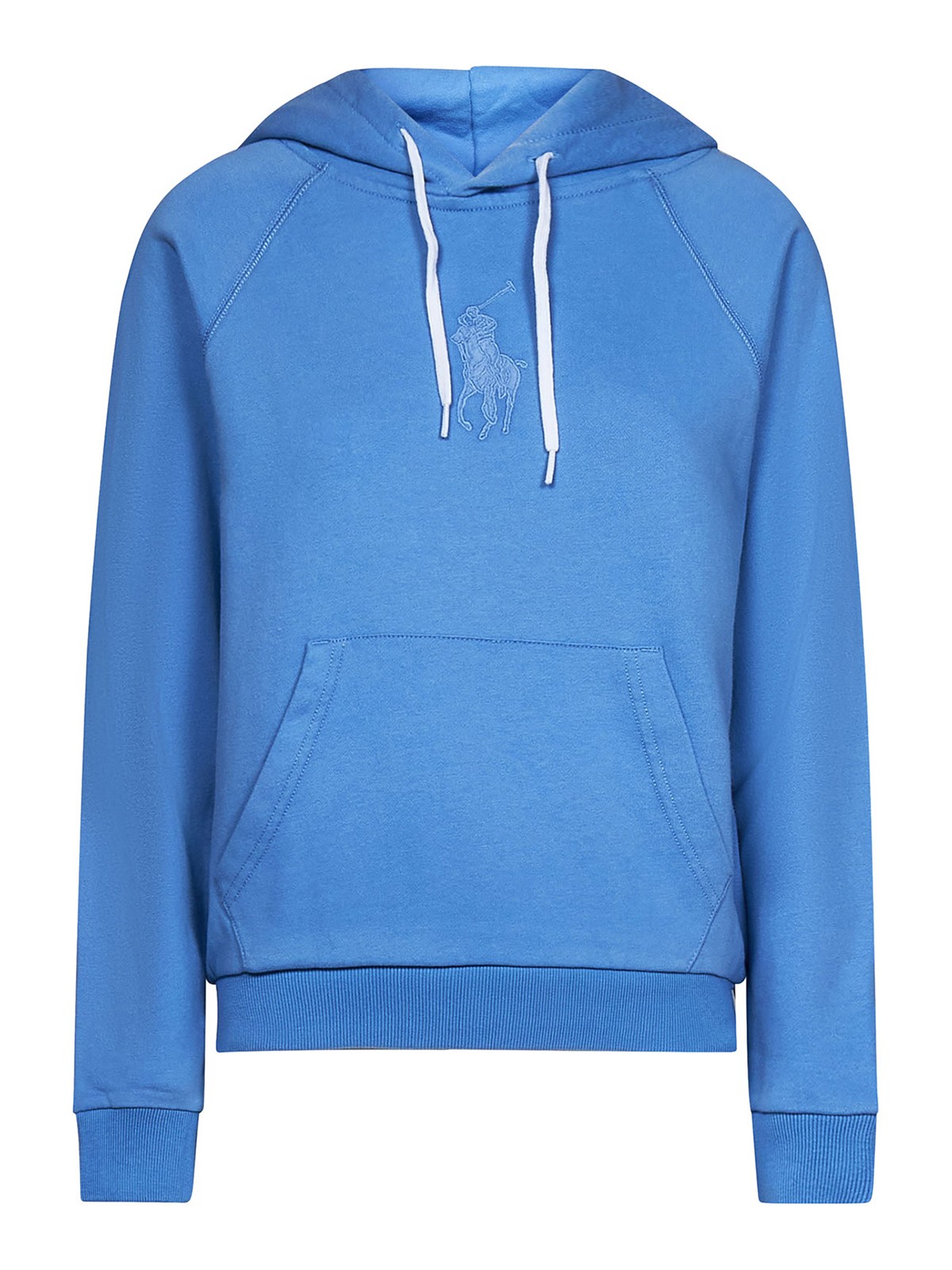 Polo Ralph Lauren Sweatshirt With Maxi Logo Embroidery In Light Blue