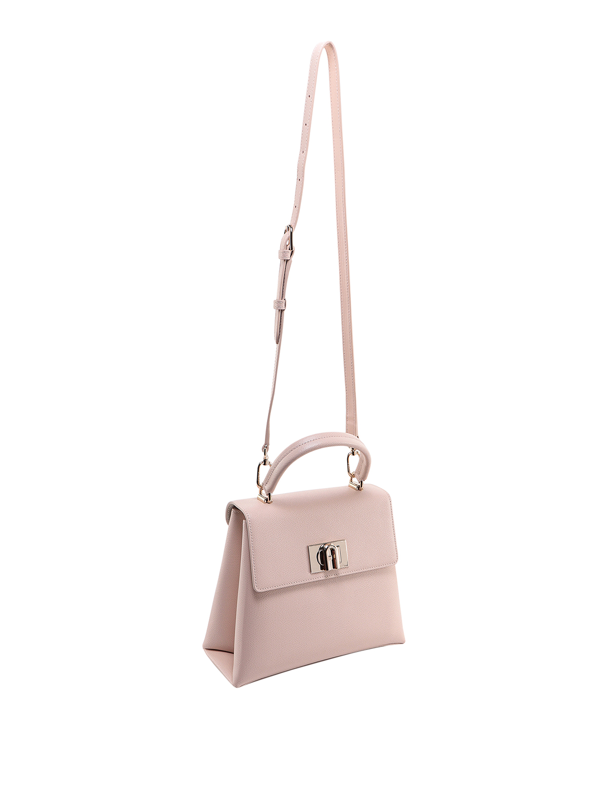 Shop Furla Leather Handbag In Pink