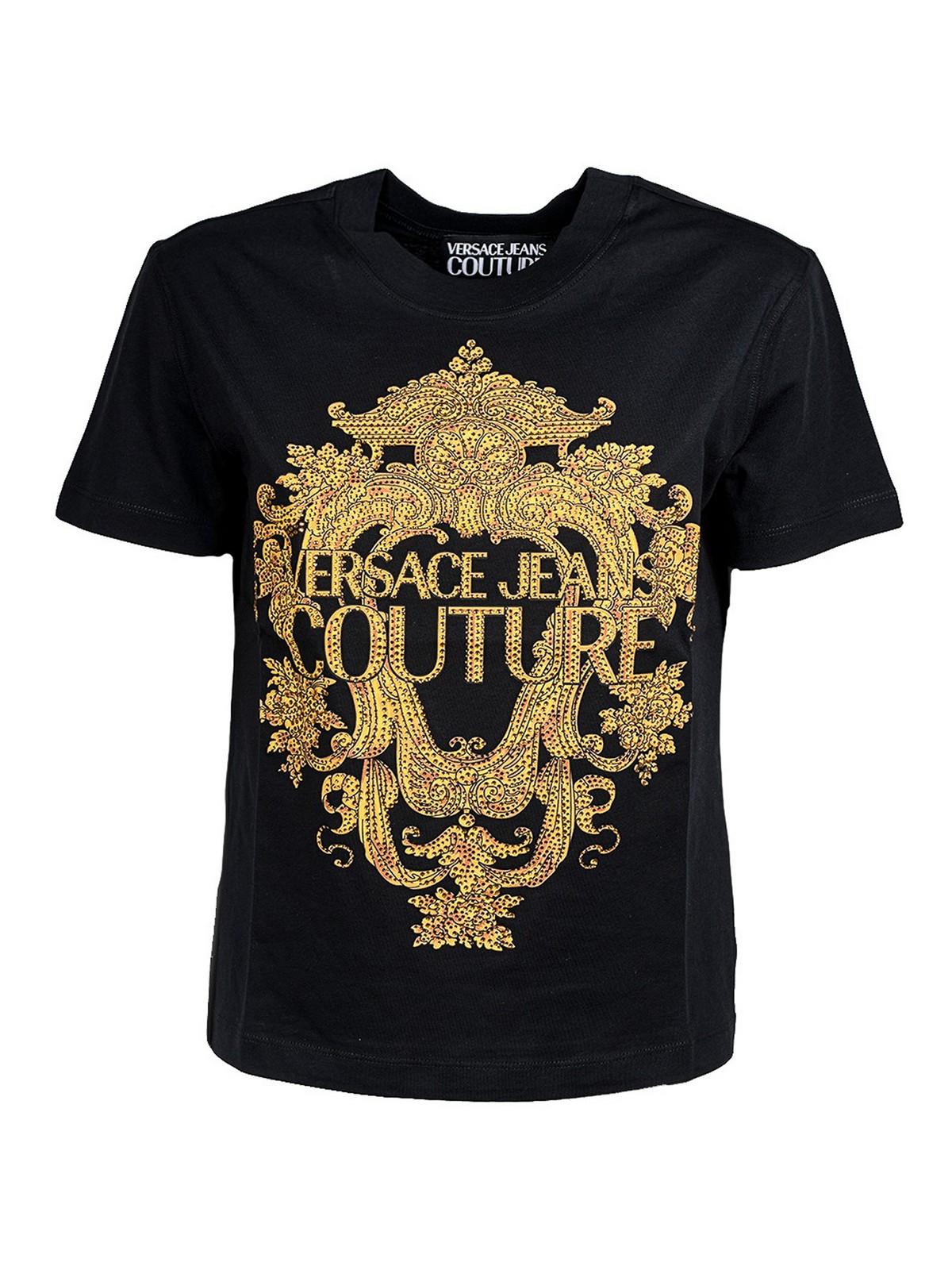 T-shirts Versace Jeans Couture - Baroque crystal T-shirt