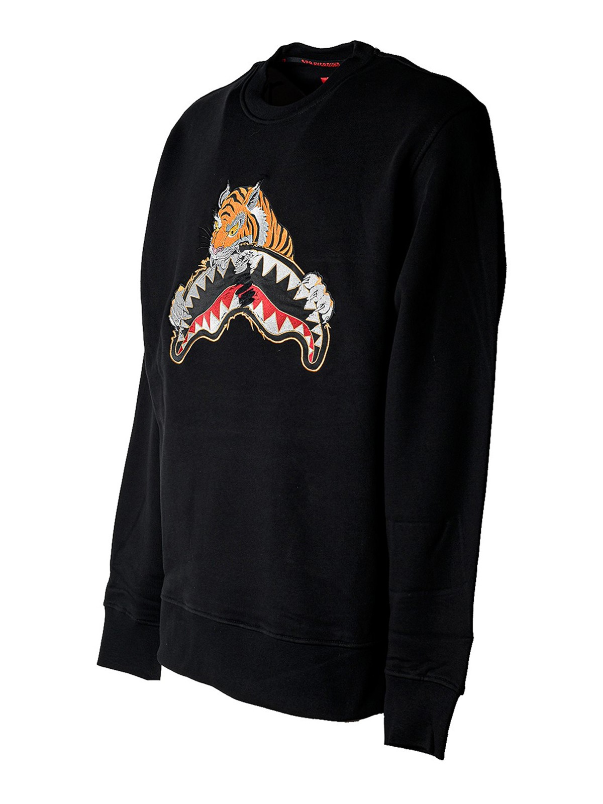 Shop Sprayground Tiger Sweatshirt In Black