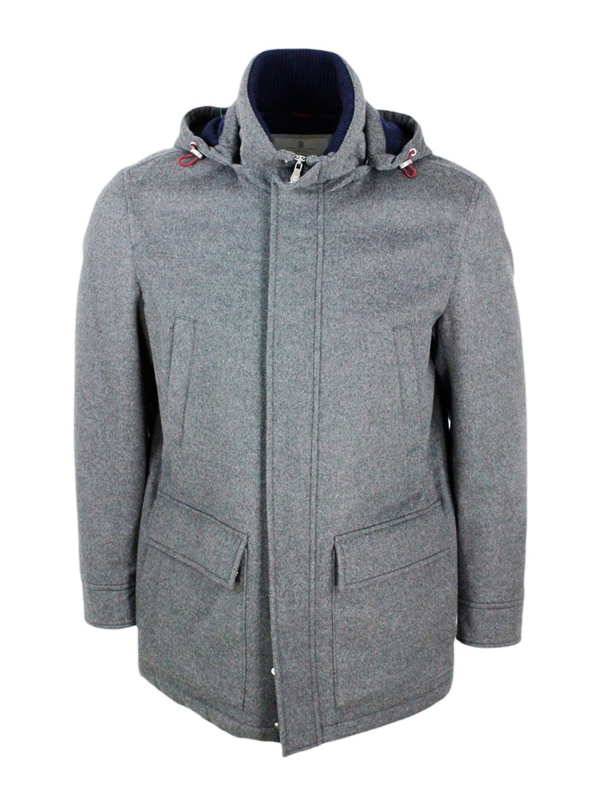 Brunello Cucinelli Cashmere Puffer Jacket In Grey