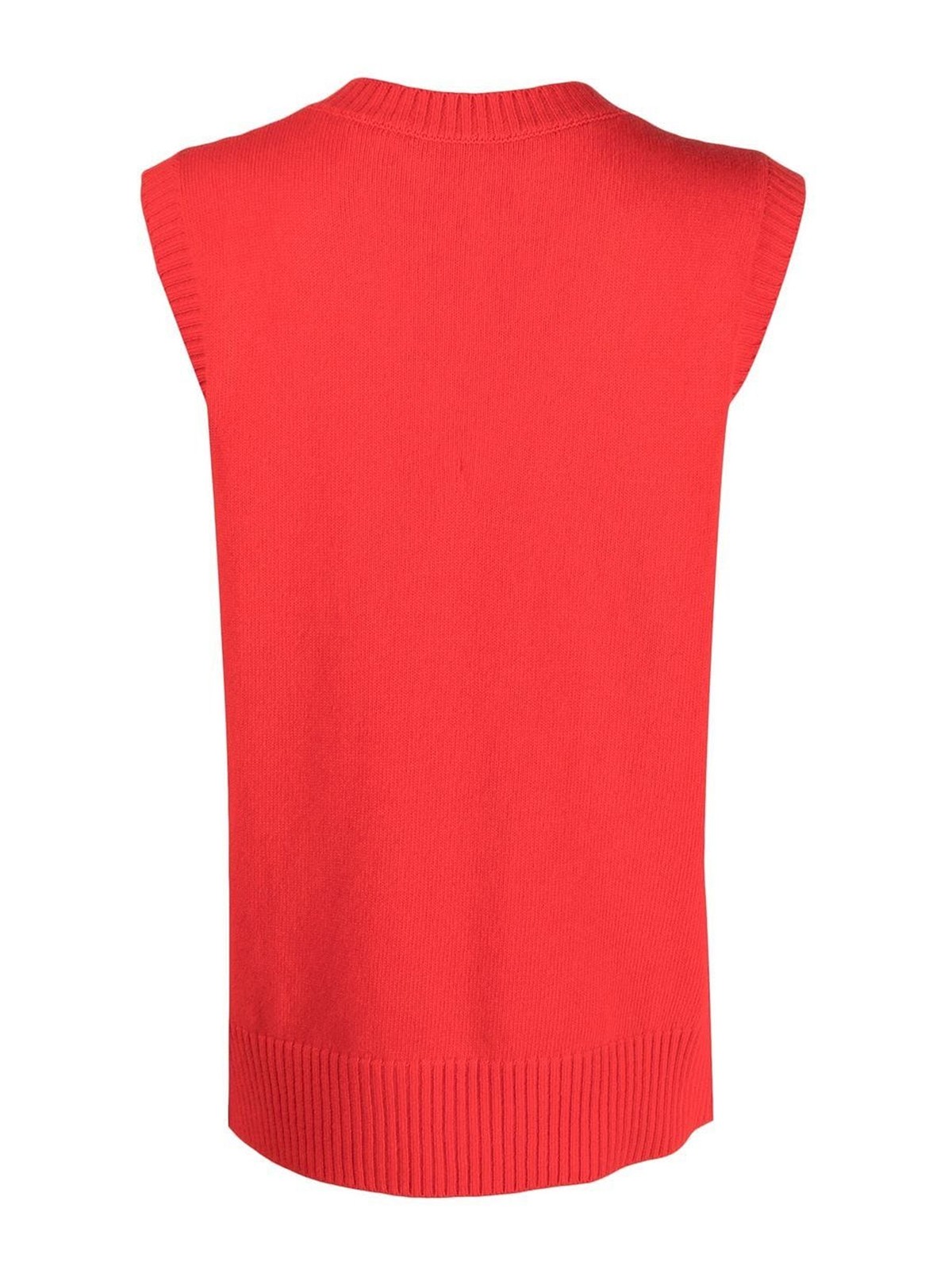 Shop Cormio Squirrel-print Knit Vest In Rojo