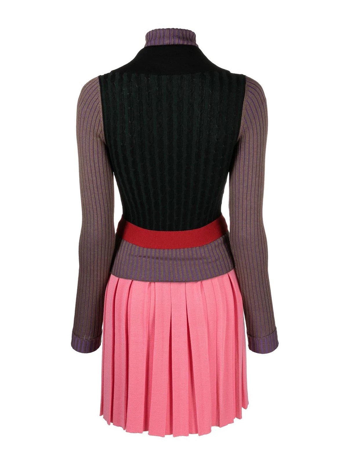 Shop Cormio Pleated Mini Dress In Multicolour