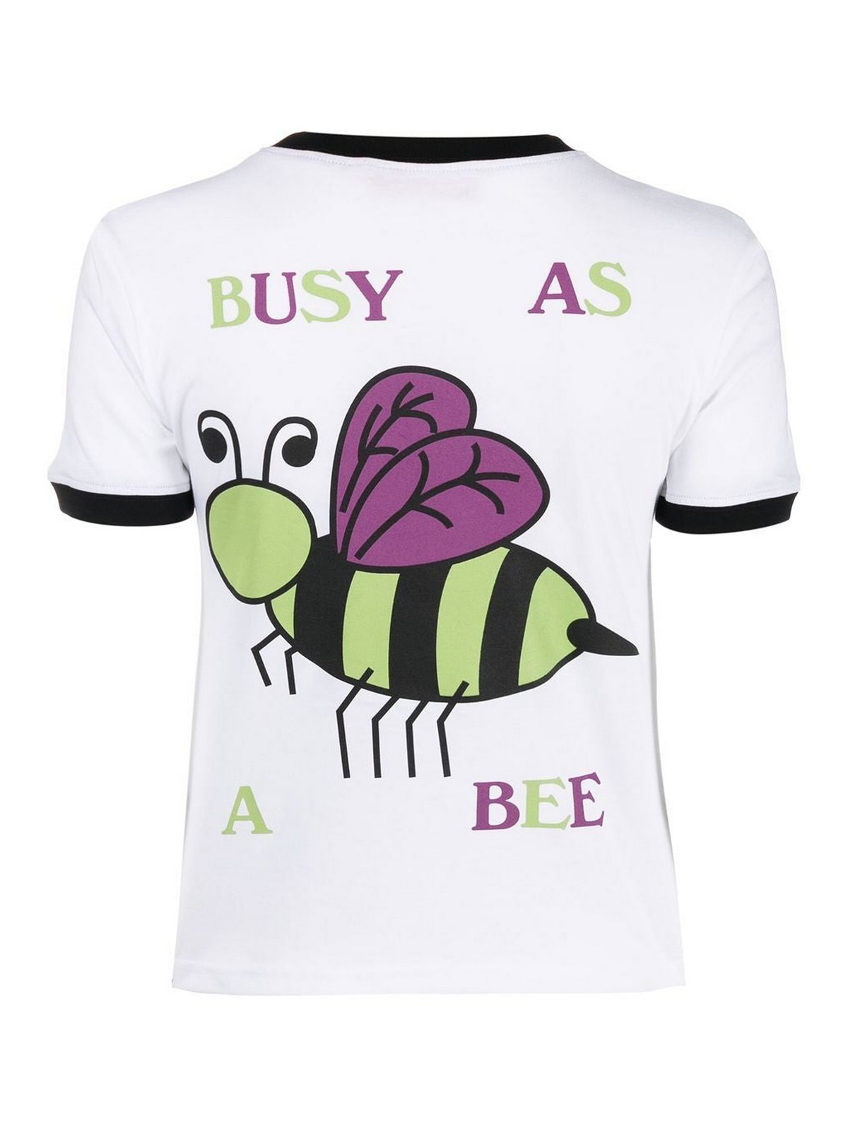 Shop Cormio Bee-print Cotton T-shirt In White