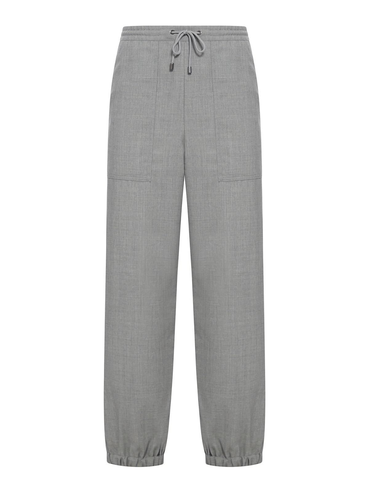 Etro Wool Joggers Style Pants In Gris