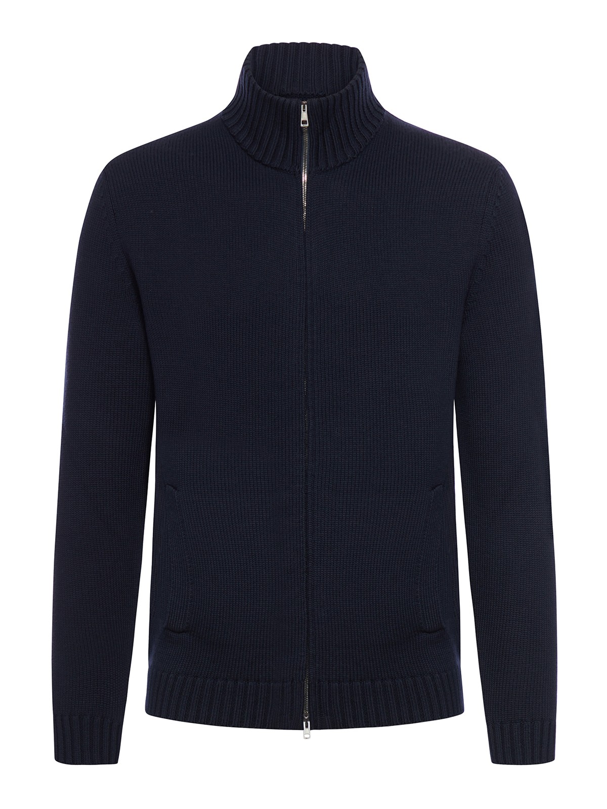 Zanone Cardigan a collo alto in lana con zip 812528ZR258Z1375