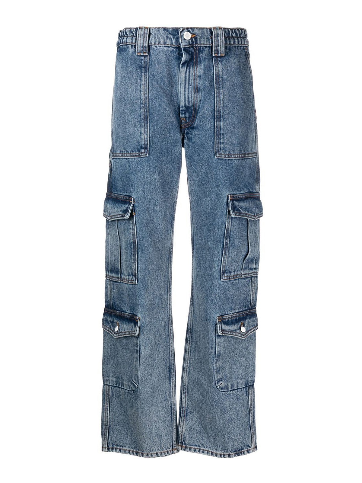 Shop Amish Cotton Denim Jeans In Blue