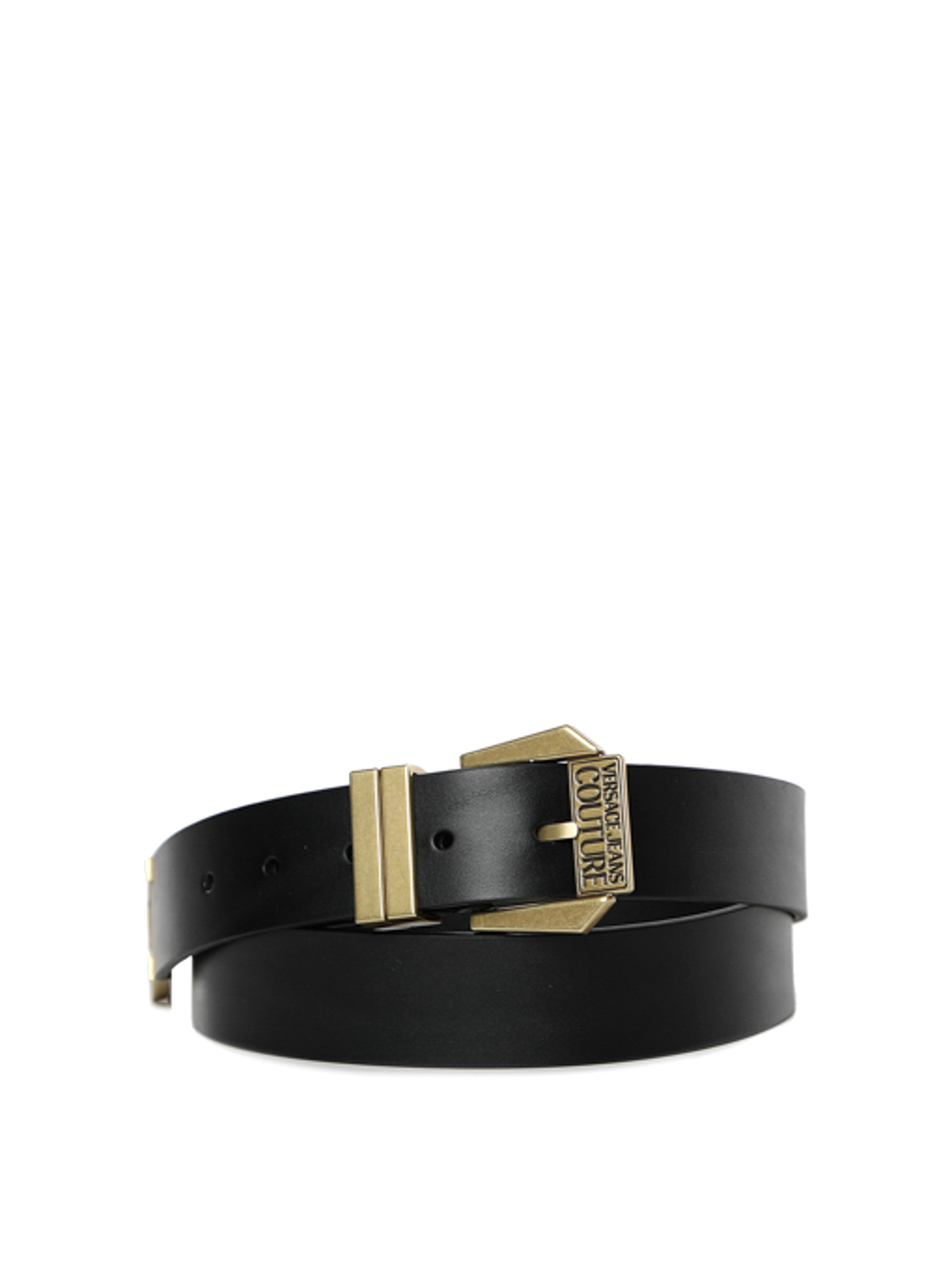 VERSACE JEANS COUTURE ベルト ブラック/ゴールド Versace Jeans Couture ベルト - 黒|73YA6F34ZP186899 | THEBS