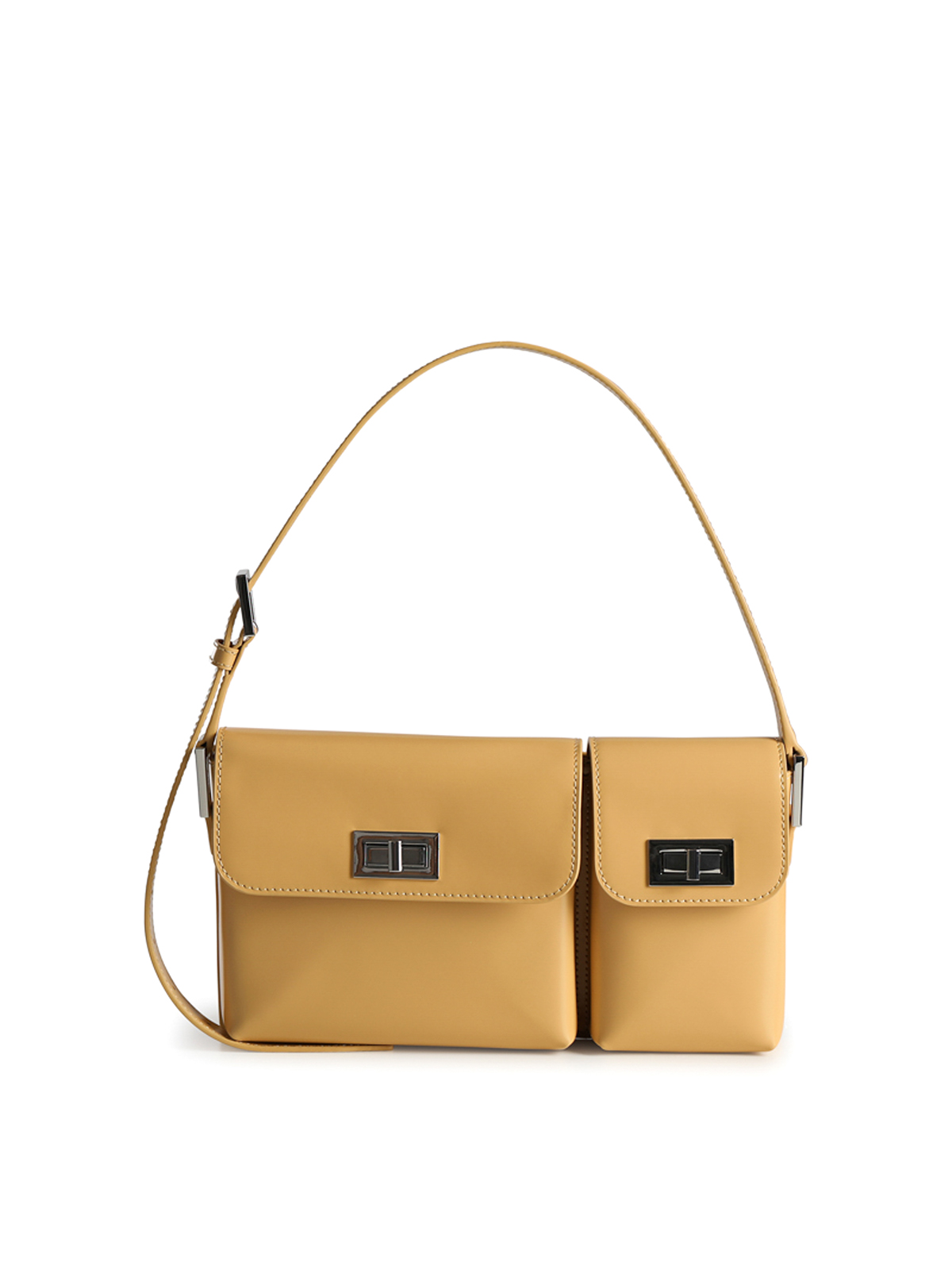 BY FAR Yellow Patent Leather Billy Bag