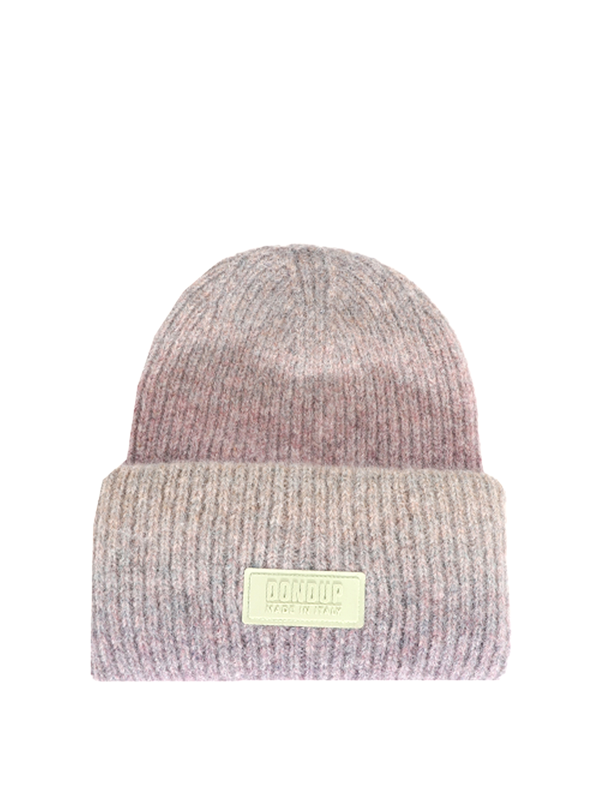 Shop Dondup Gradient Ribbed Wool Blend Beanie In Pink