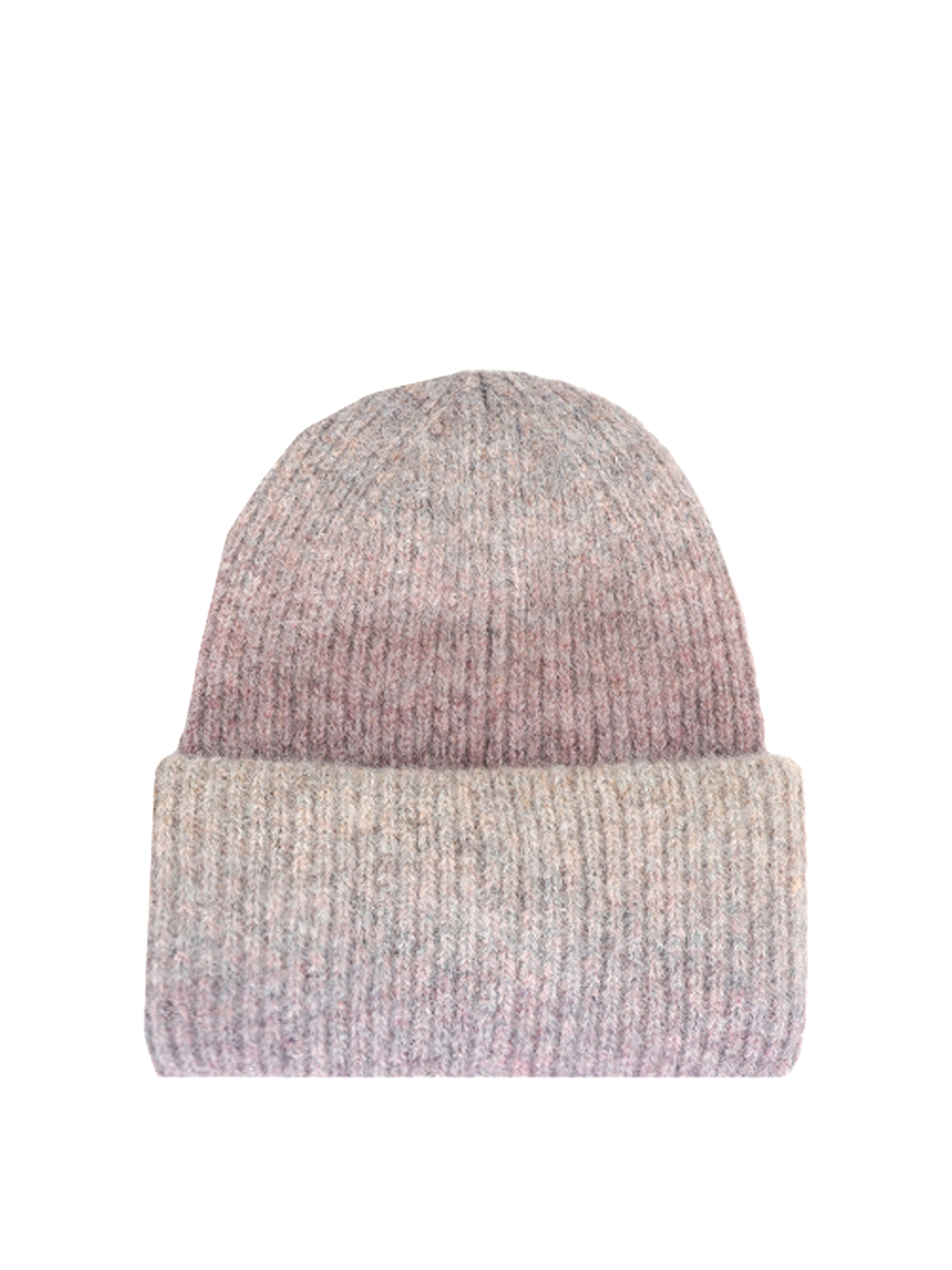 Shop Dondup Gradient Ribbed Wool Blend Beanie In Pink