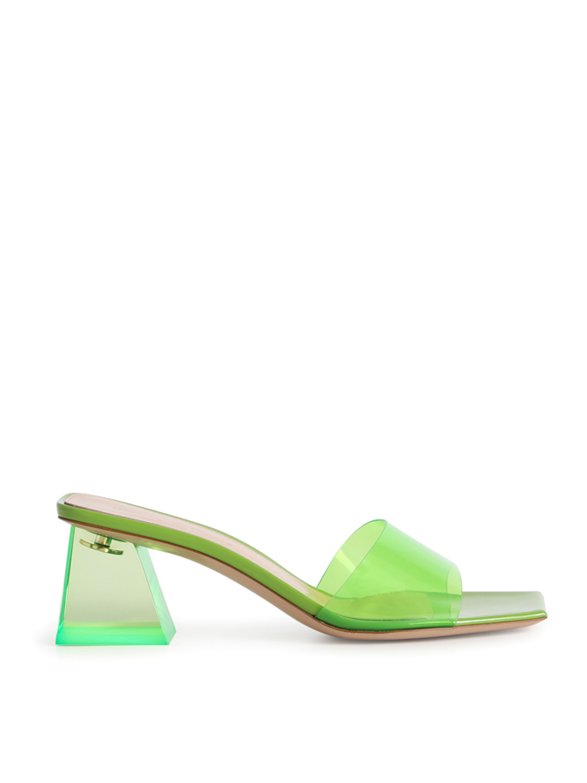 Gianvito Rossi Woman Sandals Lime Green Size 5.5 Thermoplastic Polyurethane In Verde