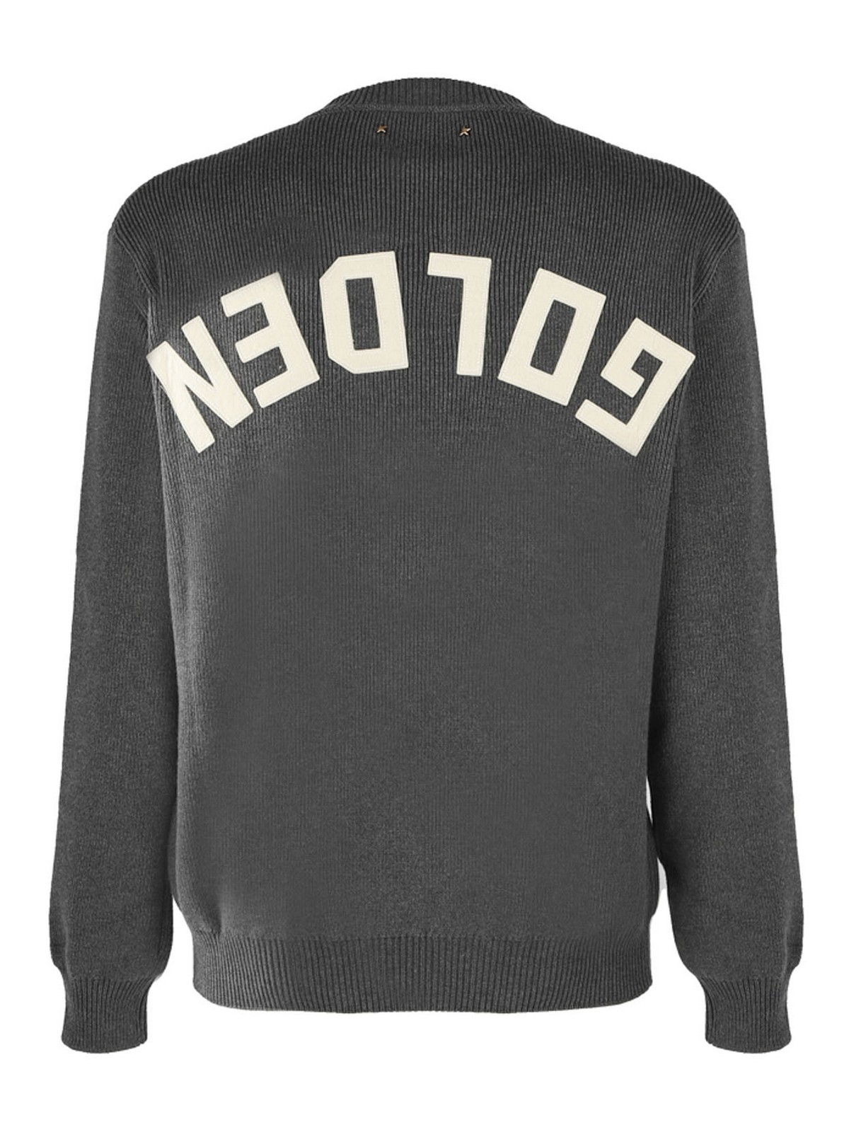 Golden Goose Pull Col Rond Gris Foncé Homme GMP0084160304