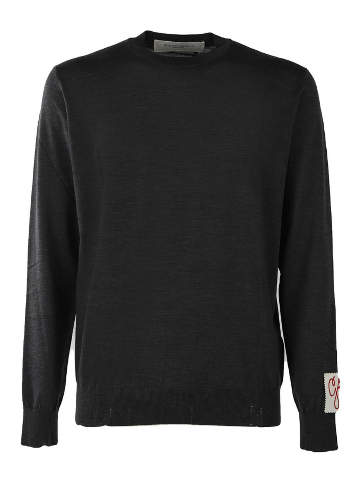 Golden Goose Pull Col Rond Gris Foncé Homme GMP0094760304