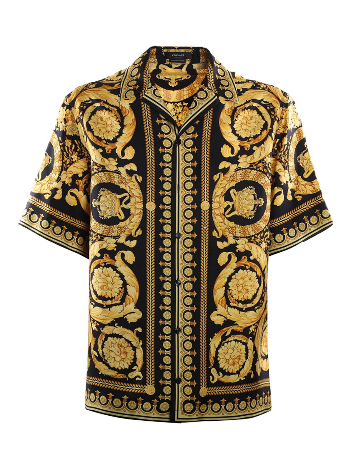 Shop Versace Silk Shirt In Negro