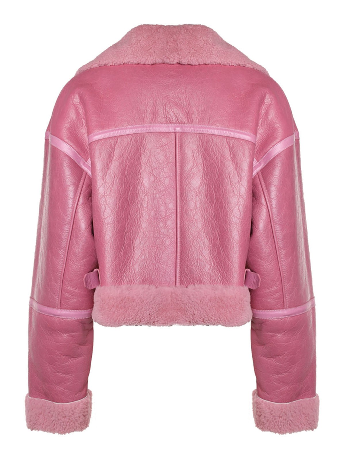Blumarine Shearling reversible jacket Pink Women 2L015AN0729