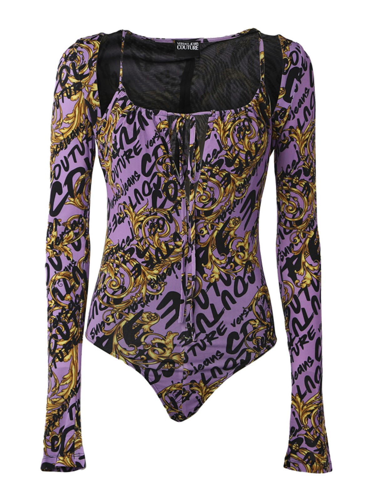 Versace Jeans Couture Long-sleeved Bodysuit In Multicolour